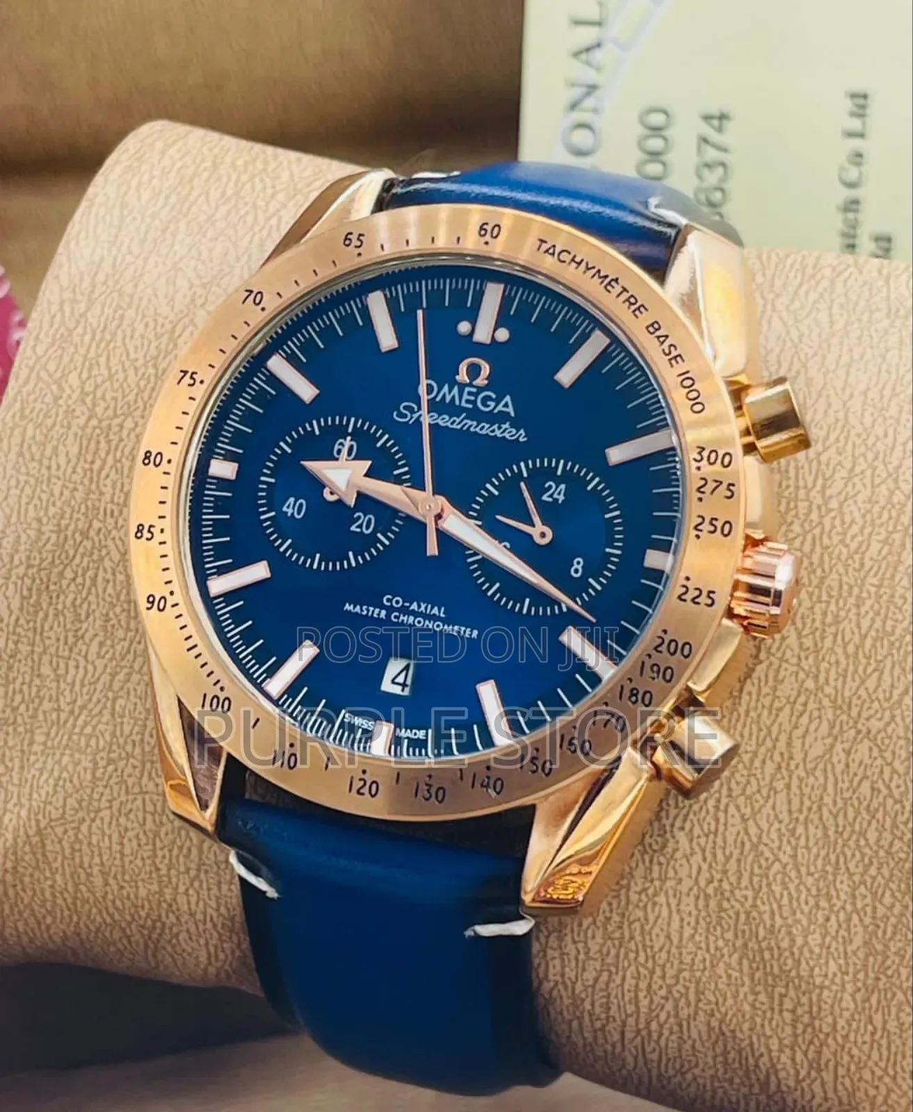 Omega Seamaster Chronograph Classic Leather Wristwatch