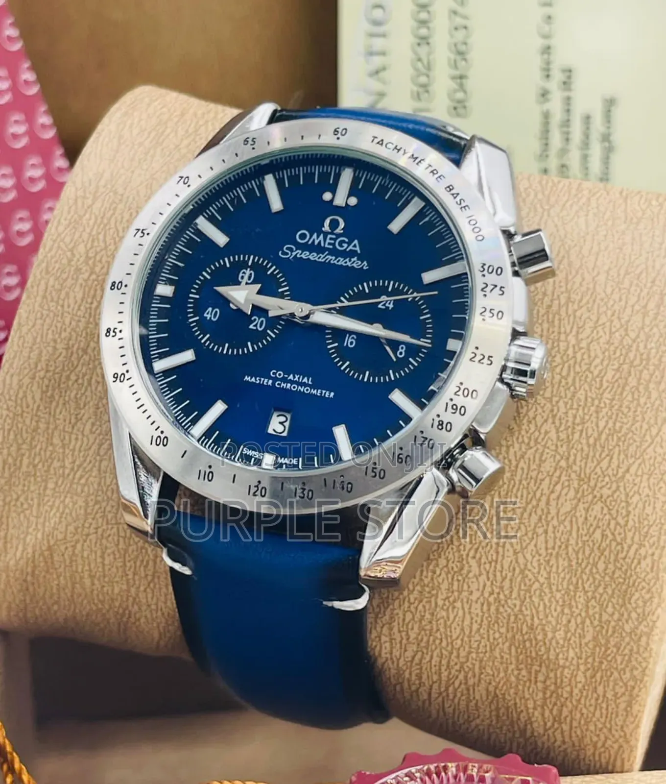 Omega Seamaster Chronograph Classic Leather Wristwatch