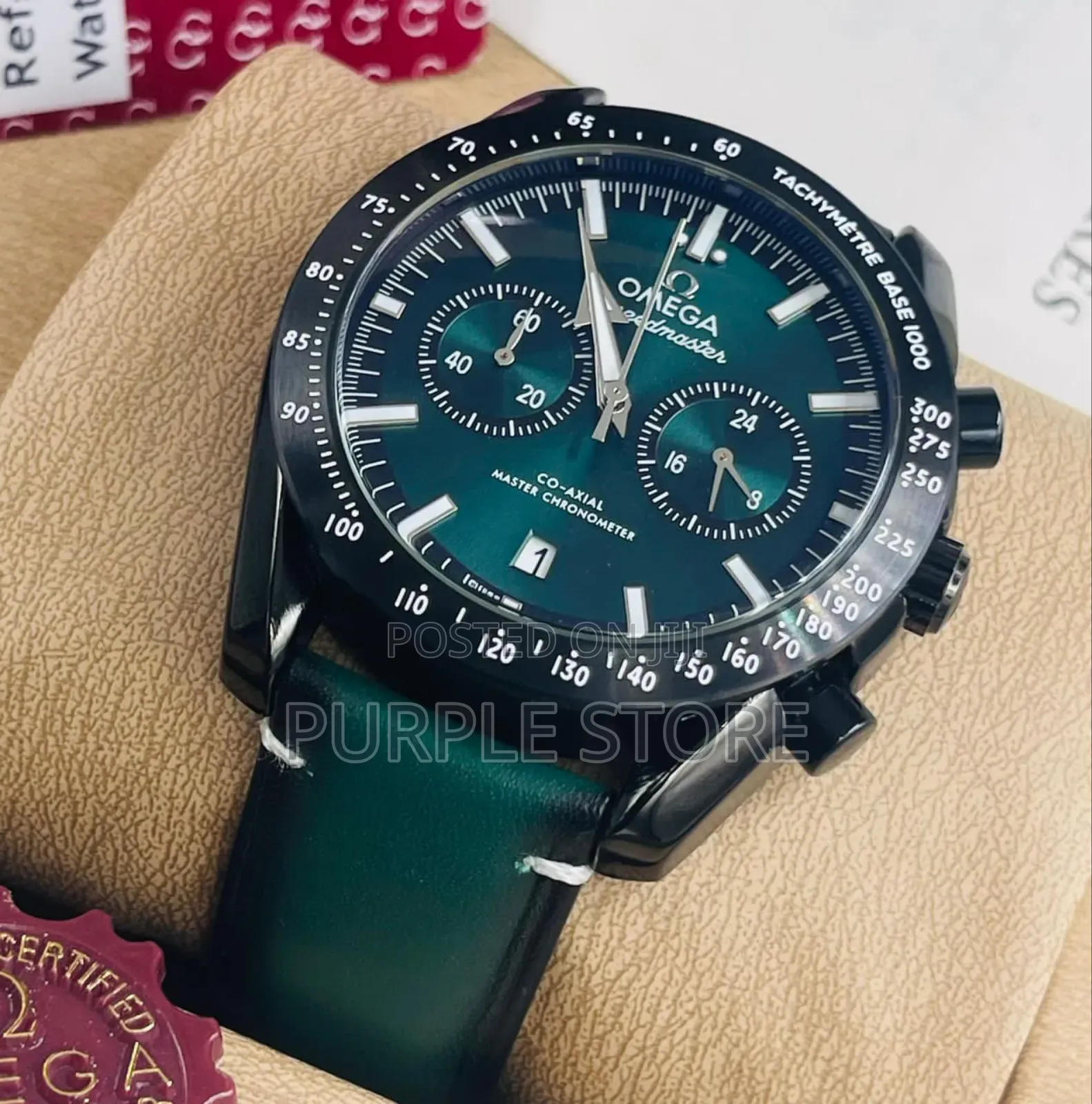 Omega Seamaster Chronograph Classic Leather Wristwatch