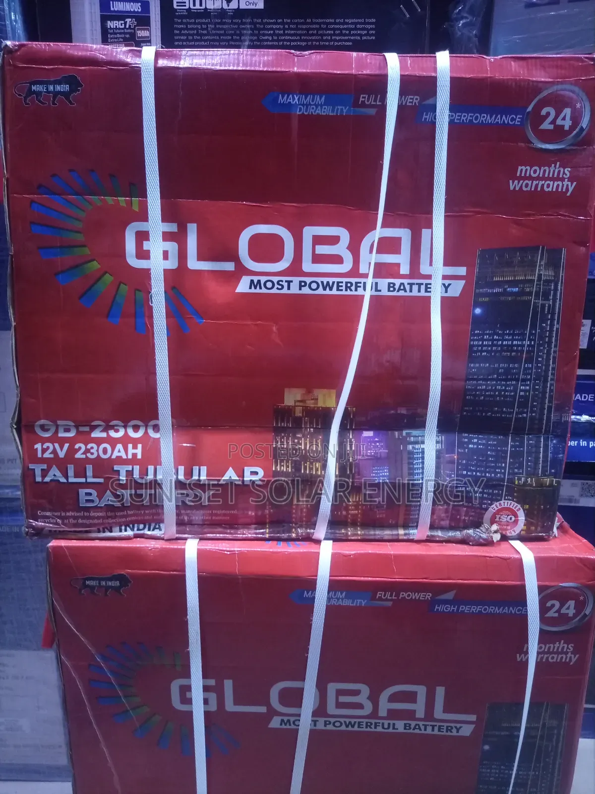 Global Tubular Battery 230ah 12v