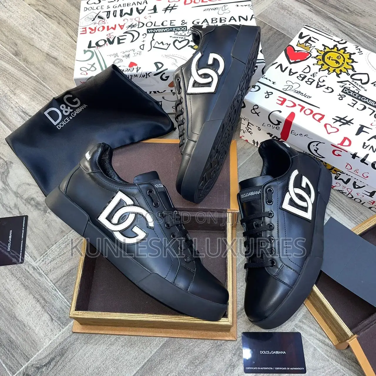 Original Dolce and Gabbana Portofino Low-Top Sneakers