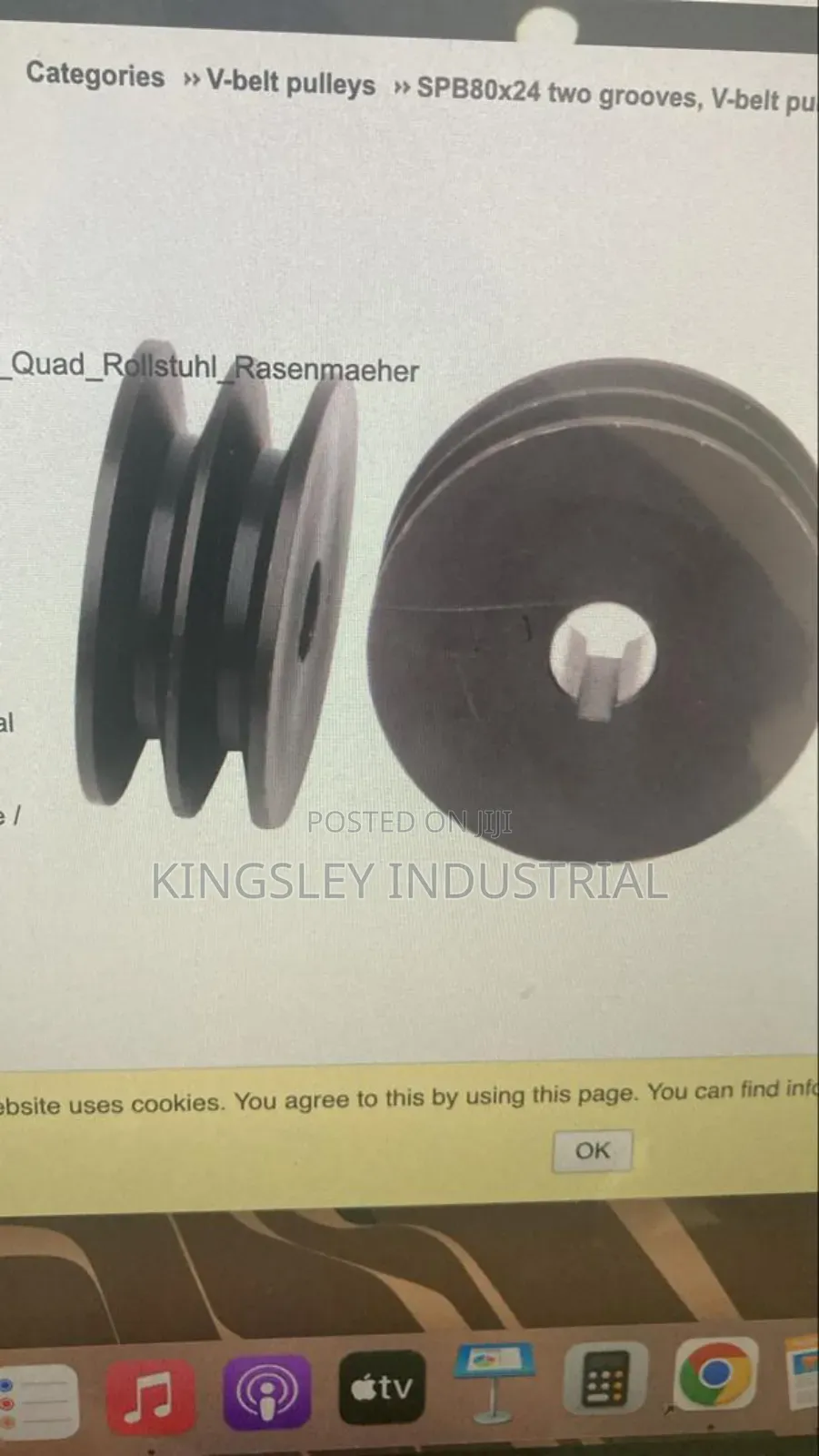 Pulley 2'' Grooves 5''inches B-Belt