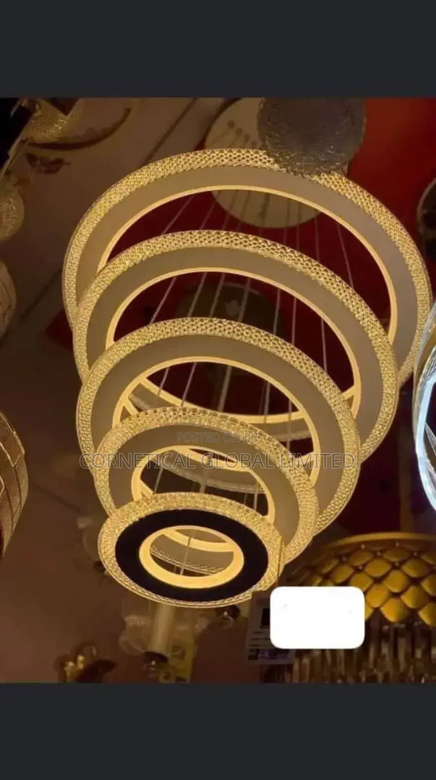 Modern Quality Crystal Five Step Ring Chandelier Led Light