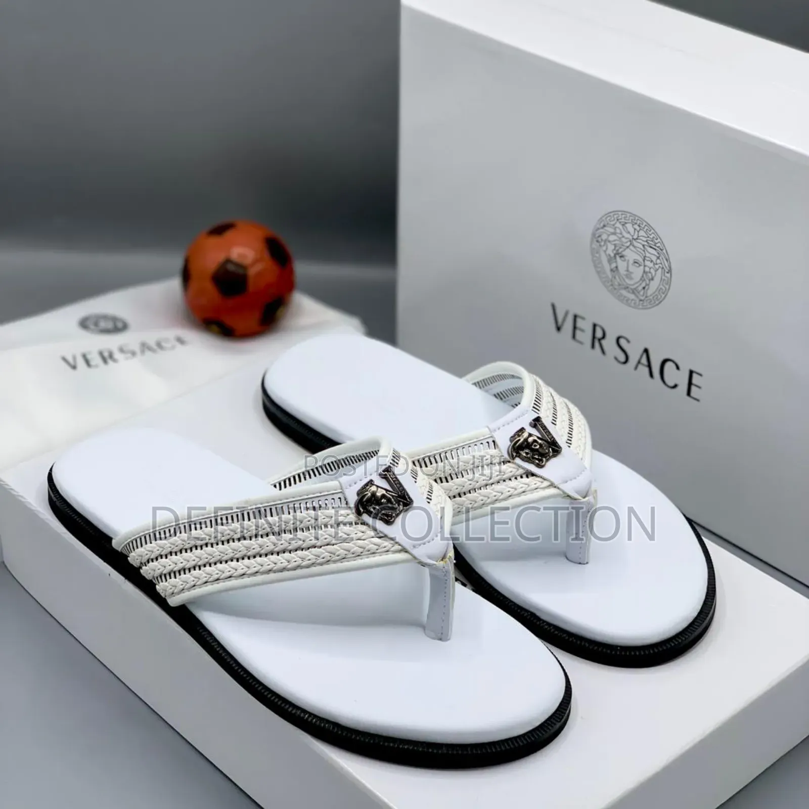 VERSACE White Slippers