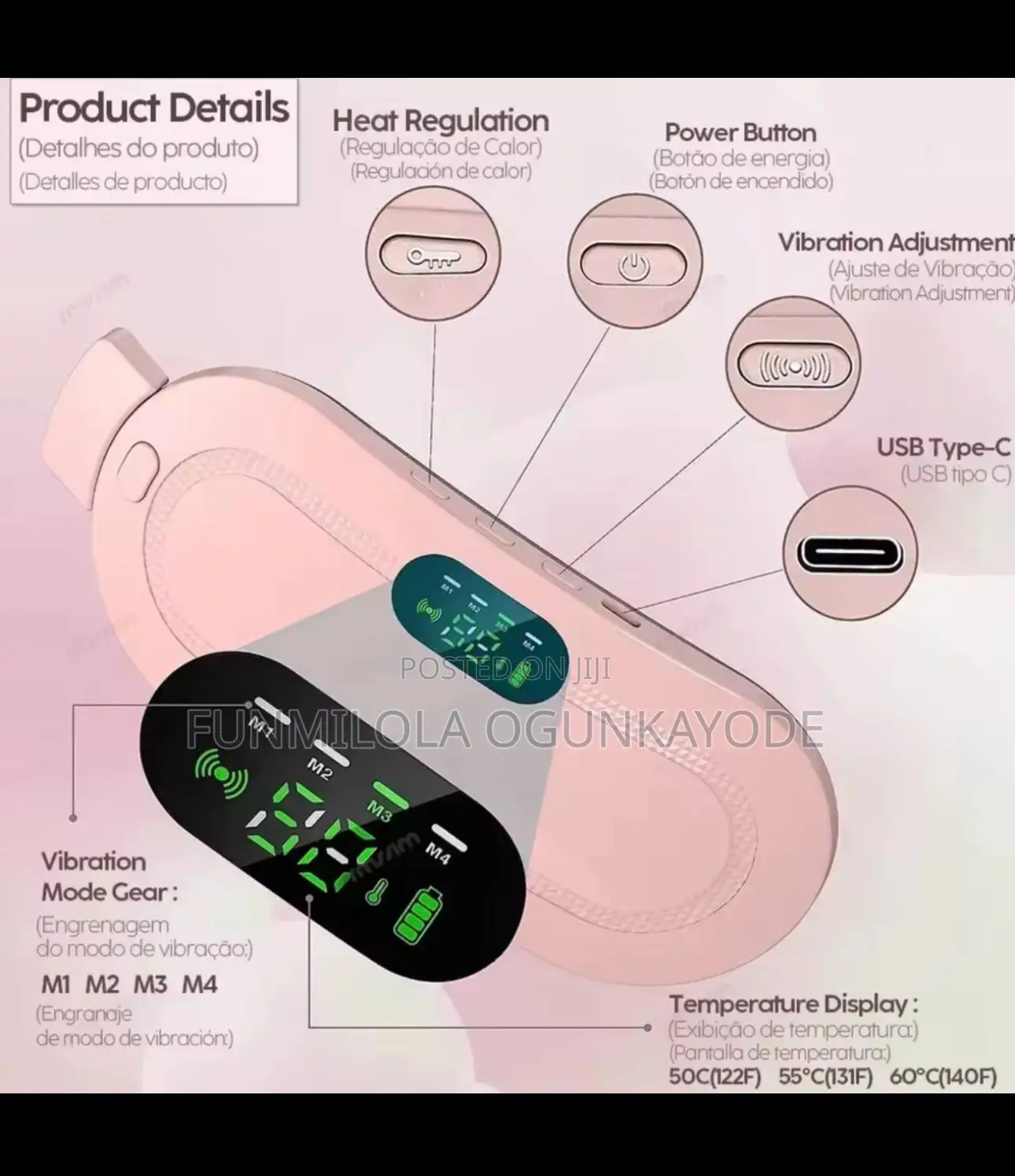 Warm Waist Massager Menstrual Heating Pad