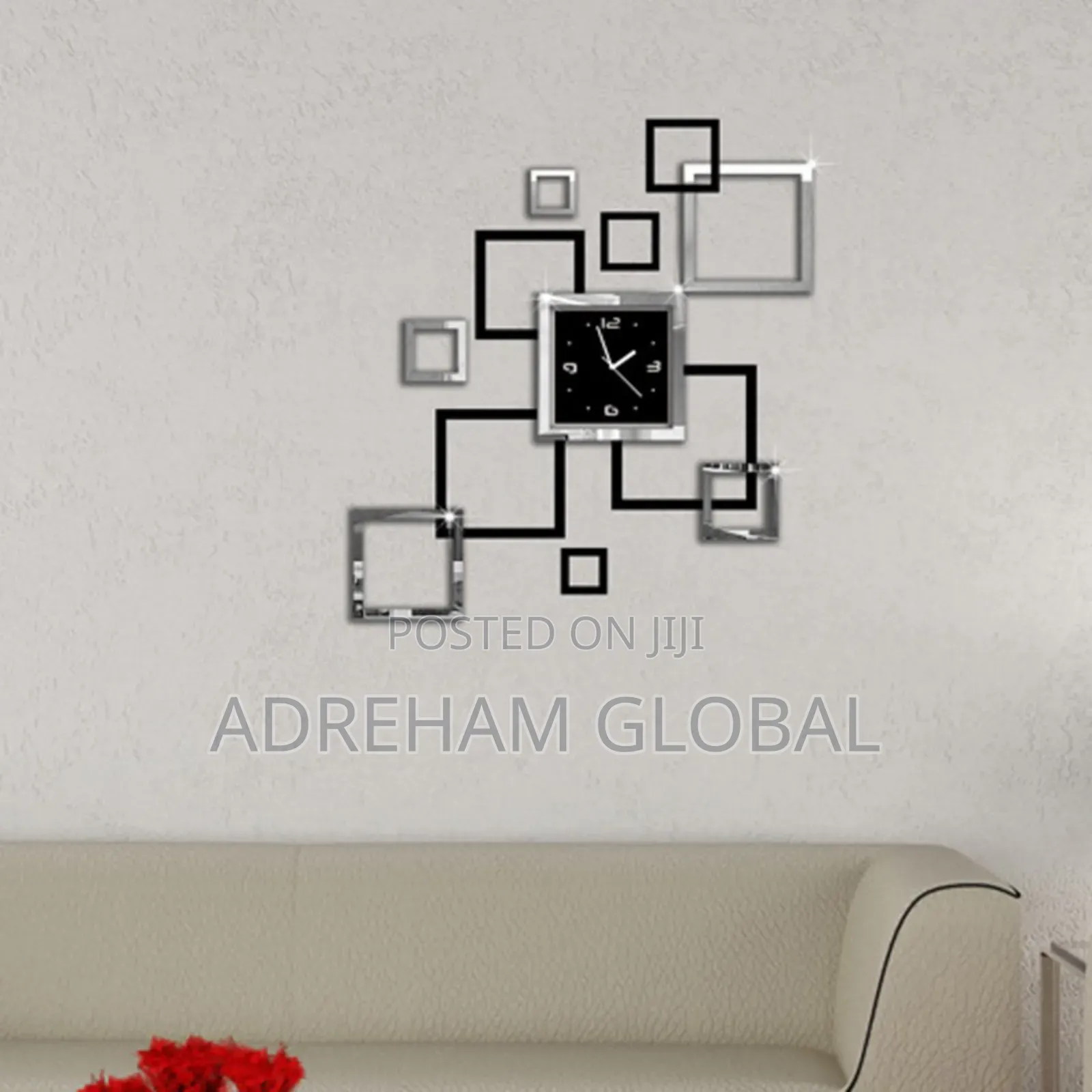 Box Shape Acrylic Wall Clock