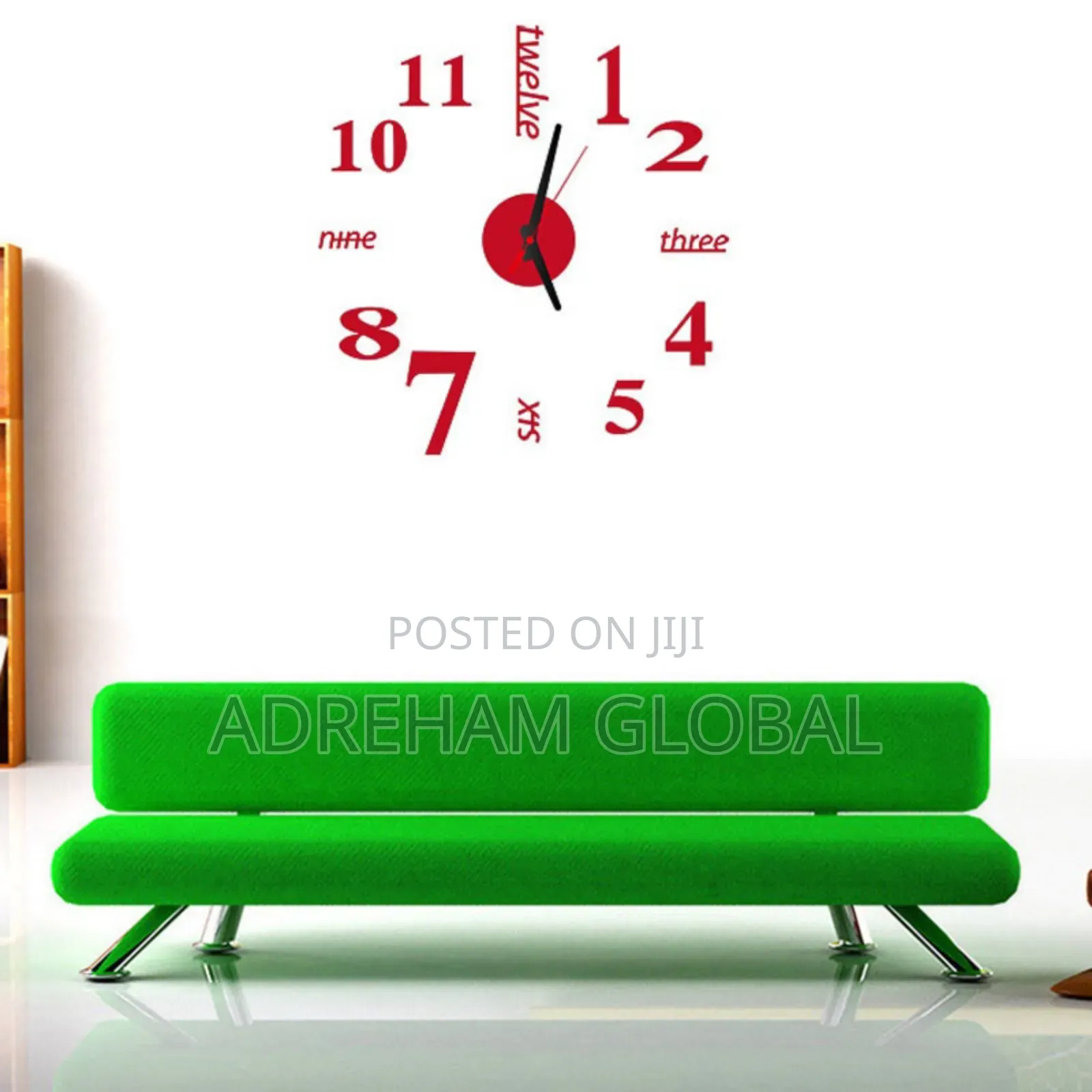 Numbers and Alphabet 3,6,9,12 Acrylic Wall Clock