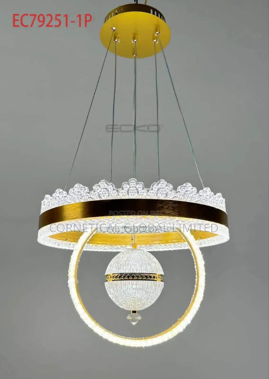 Quality Modern Spiral Led Chandelier Pendant Light (600mm)