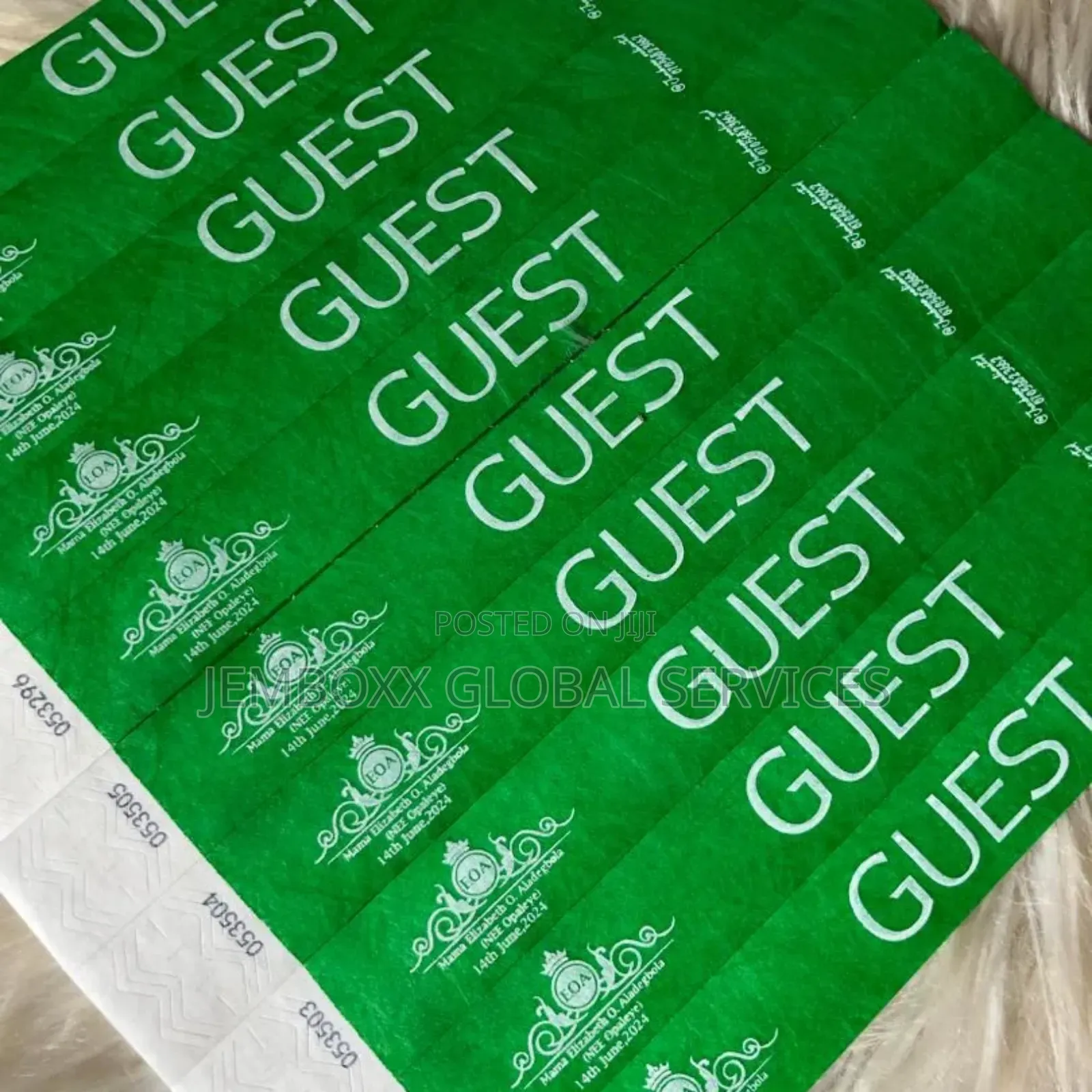Event Wrist Tag and Access Card