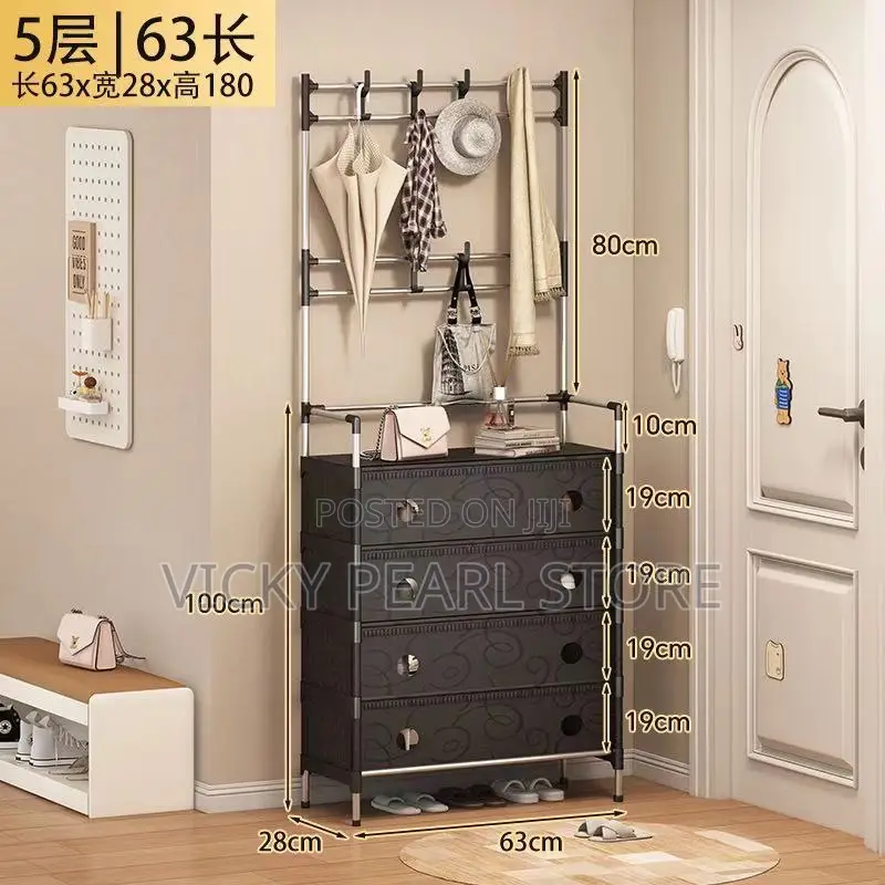 80cm Covered Shoe and Hat Rack