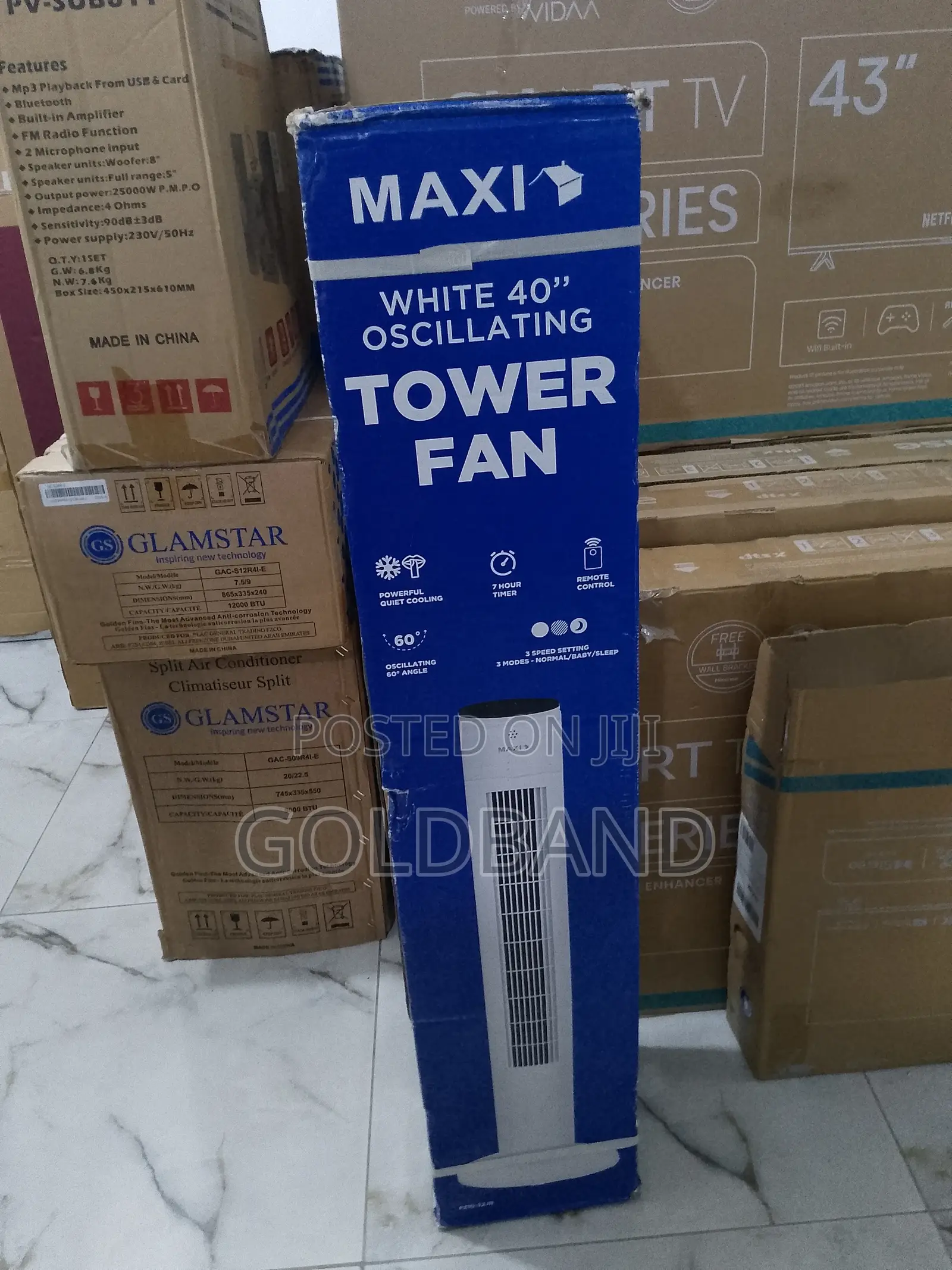 Maxi 40" Oscilatting Tower Fan With Timer