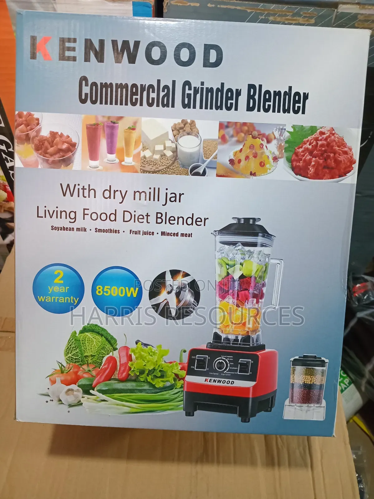 Kenwood Double Cup Commercial Blender-8500watts