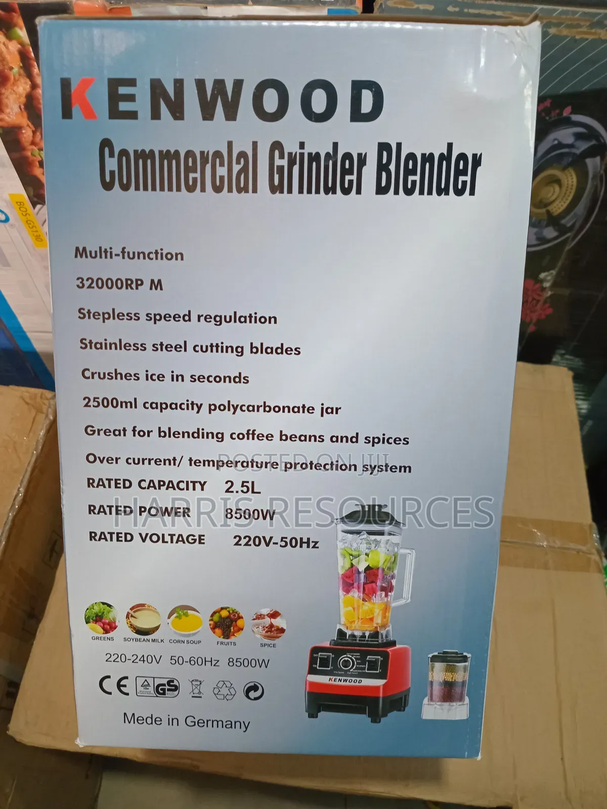 Kenwood Double Cup Commercial Blender-8500watts