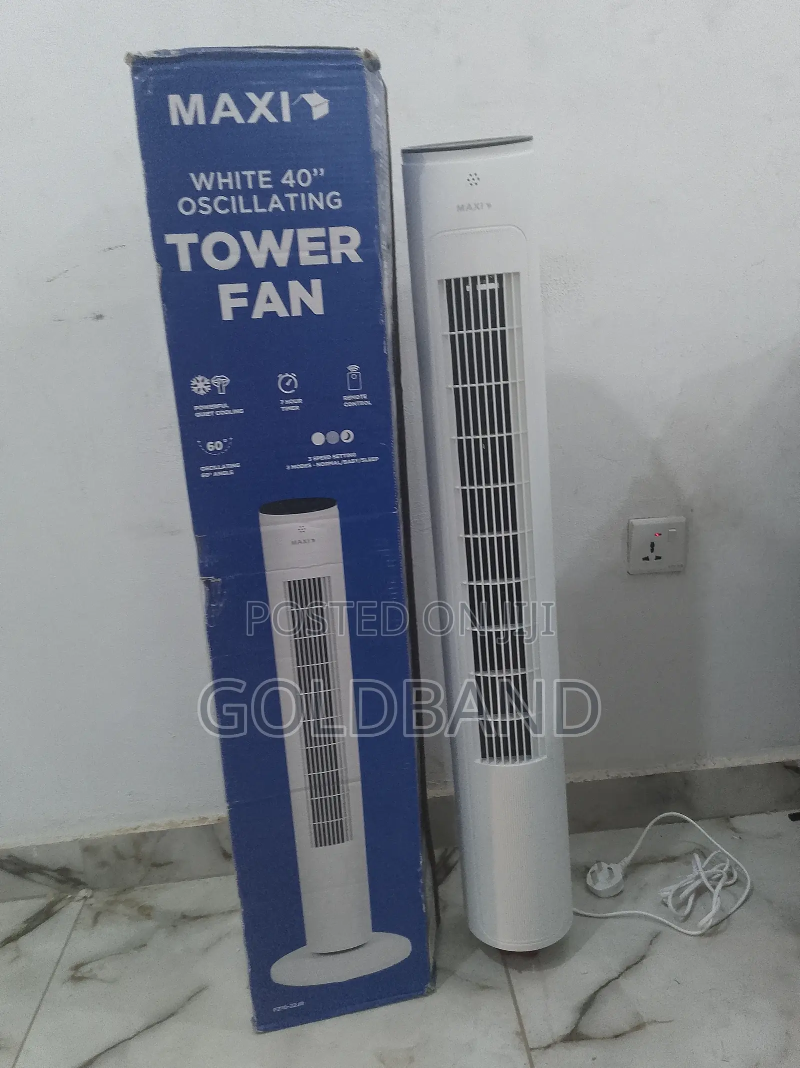40" Low Noise Maxi Oscillating Tower Fan