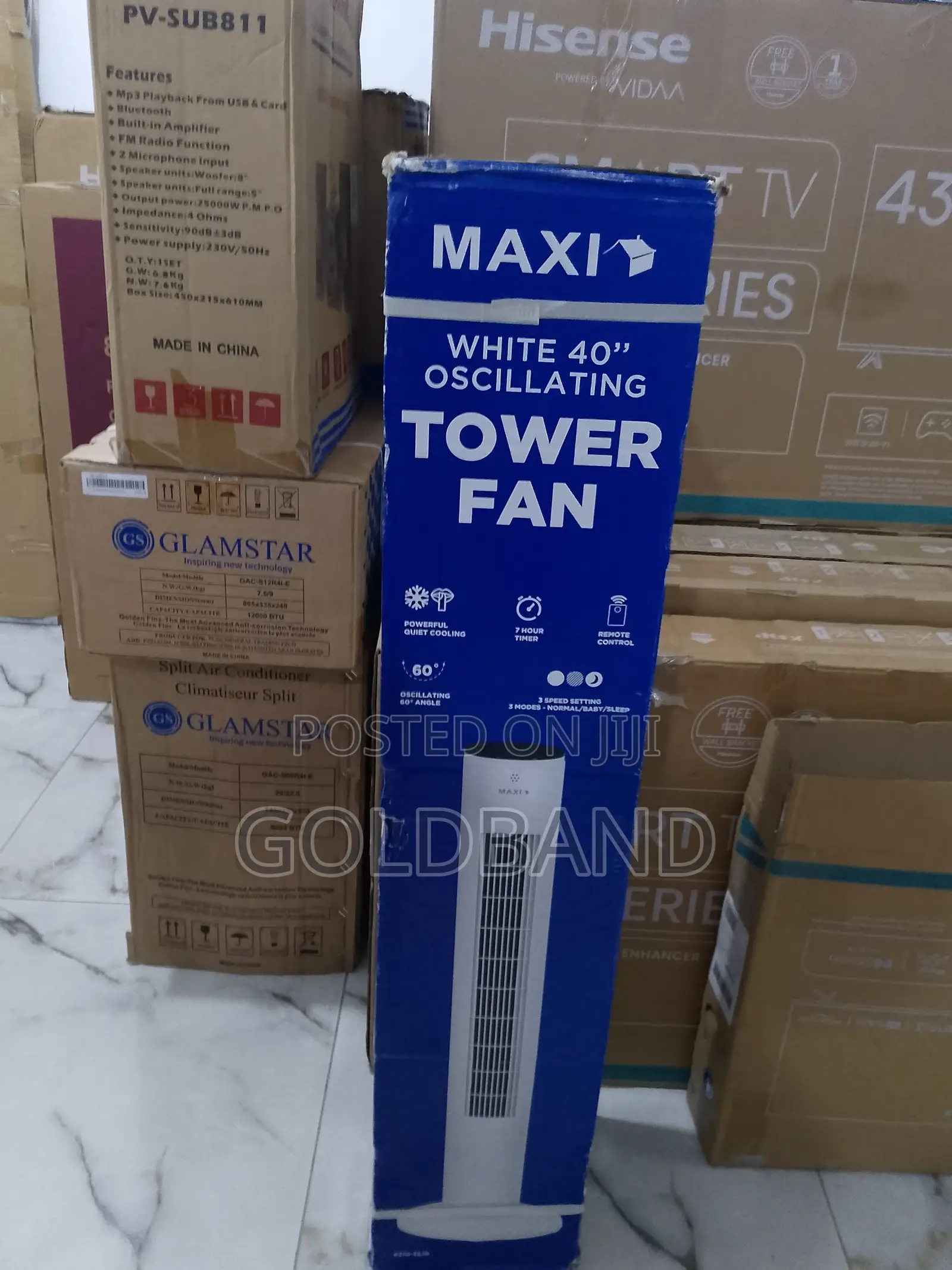 40" Quiet Operation Maxi Oscillating Tower Fan