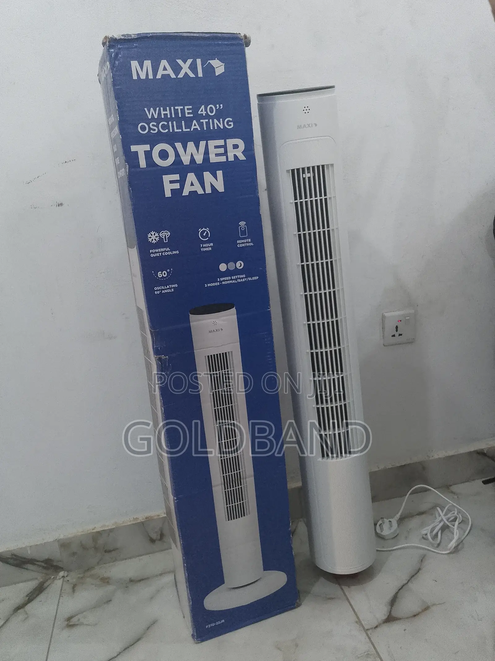40" Less Noise Maxi Oscillating Tower Fan