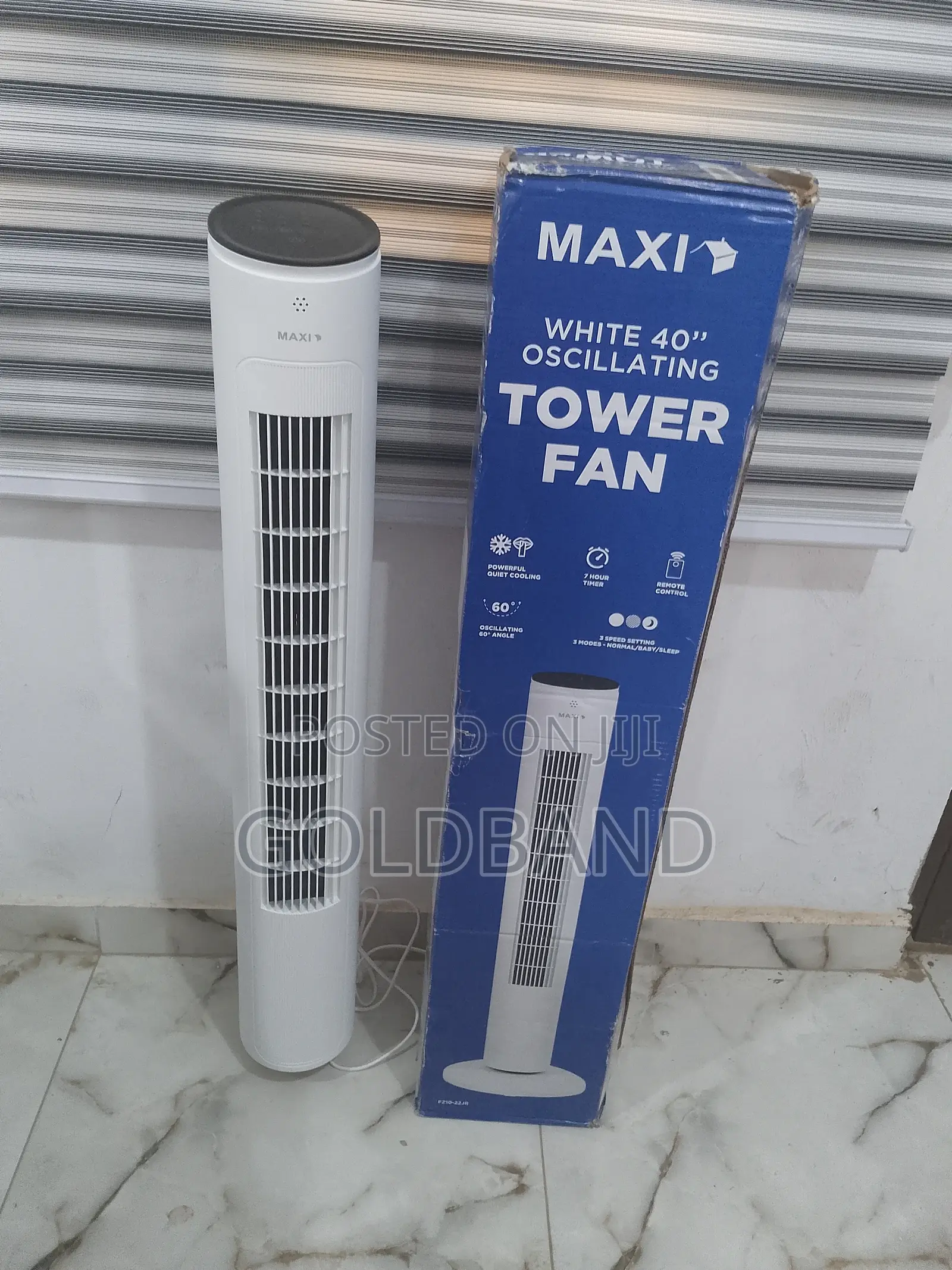 Airwave 40" Maxi White Oscillating Tower Fan