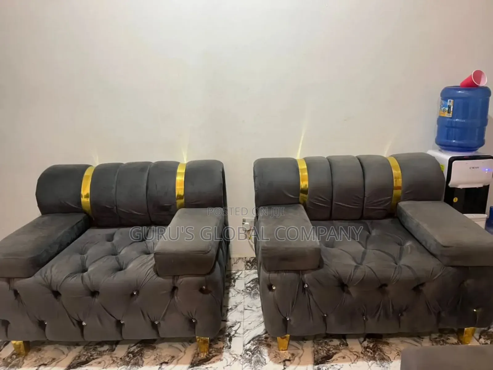 Luxury Gray Color Set of Chairs