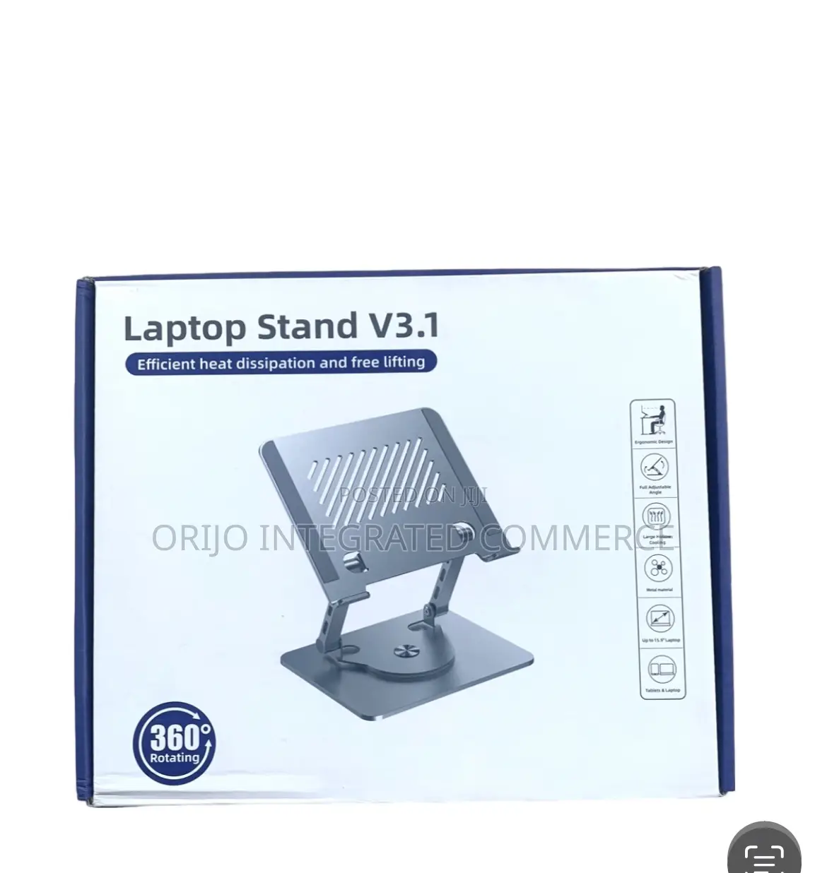 360 Degrees Rotational Metal Laptop Stand for 20-17 Inches