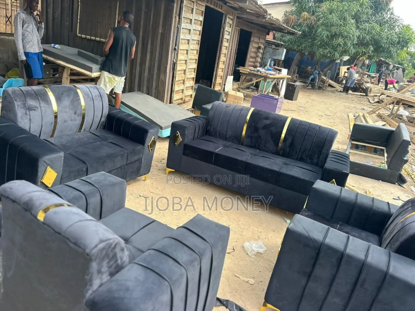 Complete Set of Sofa Made With Fabric