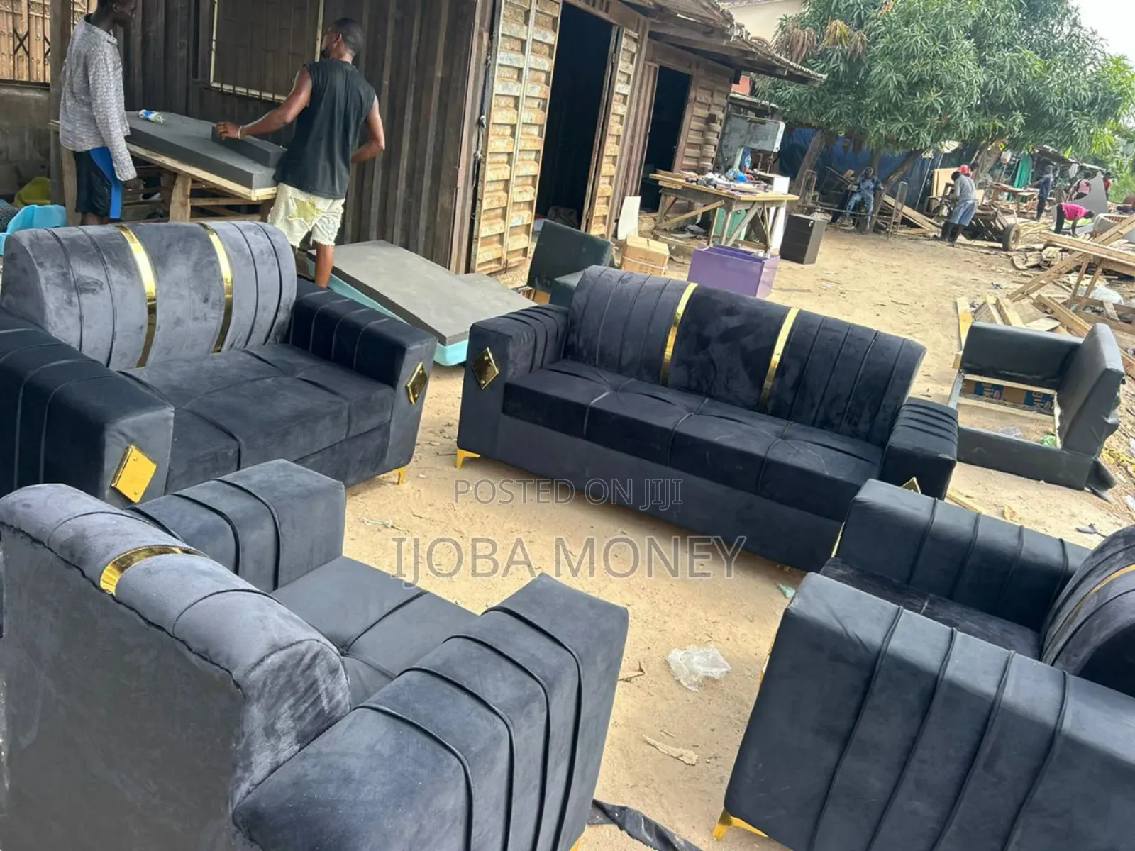 Complete Set of Sofa Made With Fabric