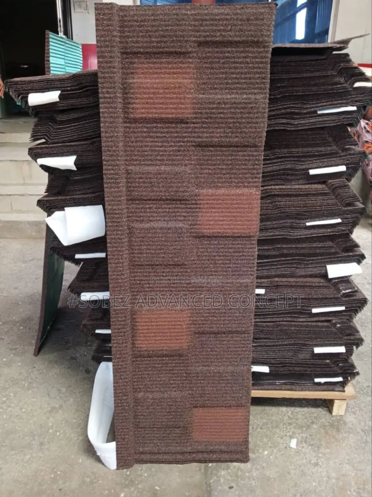 Wine and Orange Patch Shingles Roof Tiles