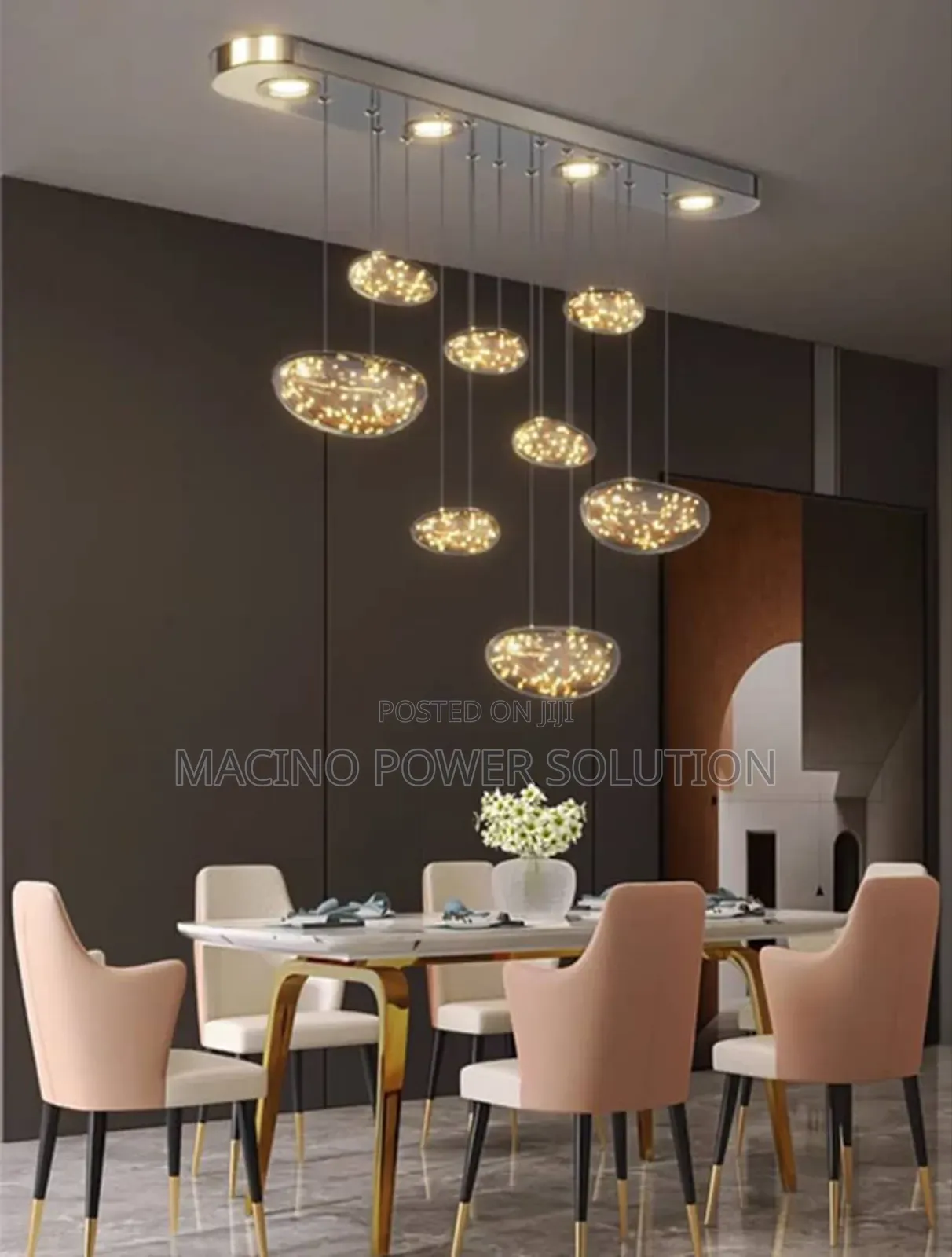 8glass Chandelier Dining Room Pendant Light