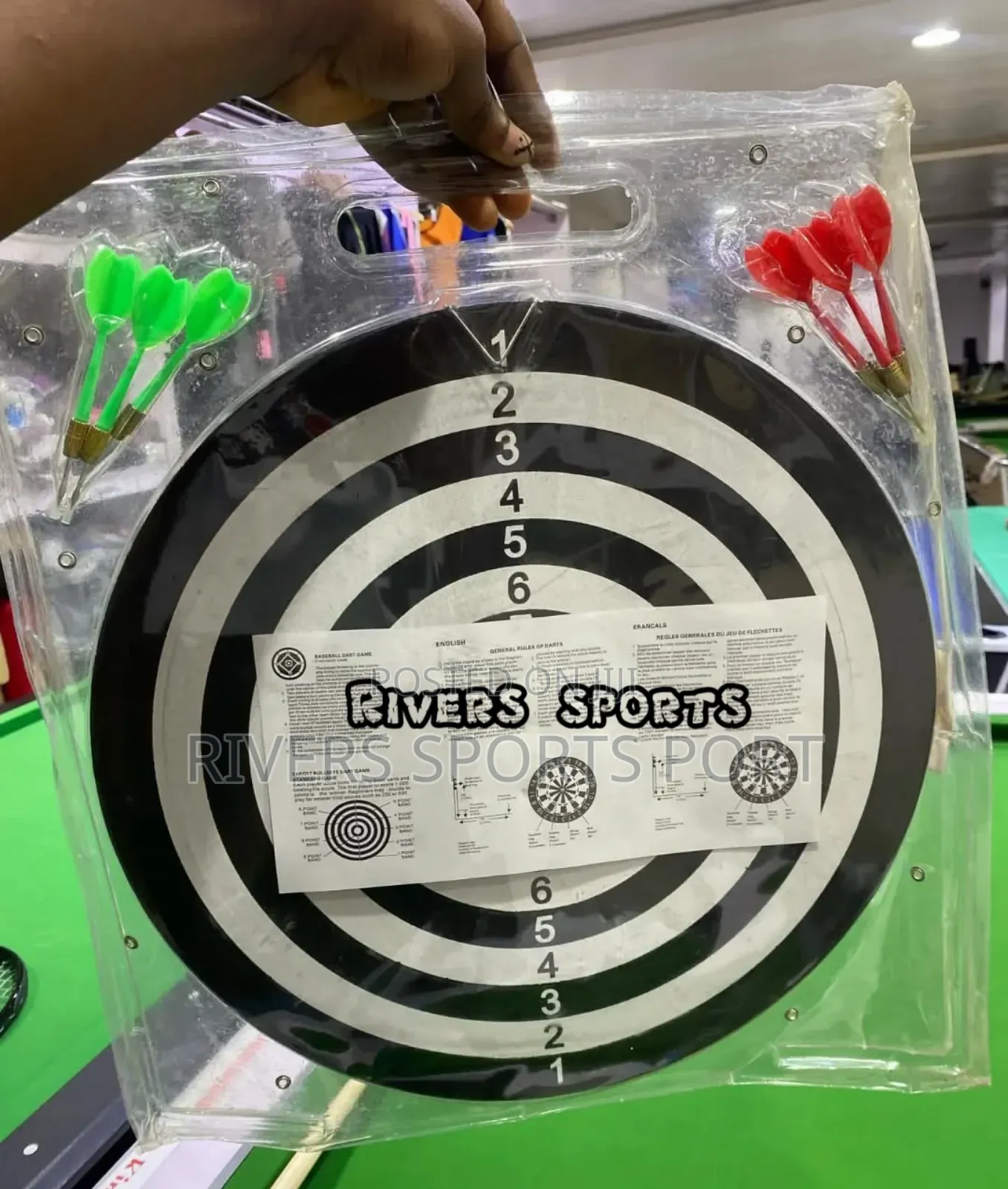 17" Standard Dartboard Game for Adults and Kids