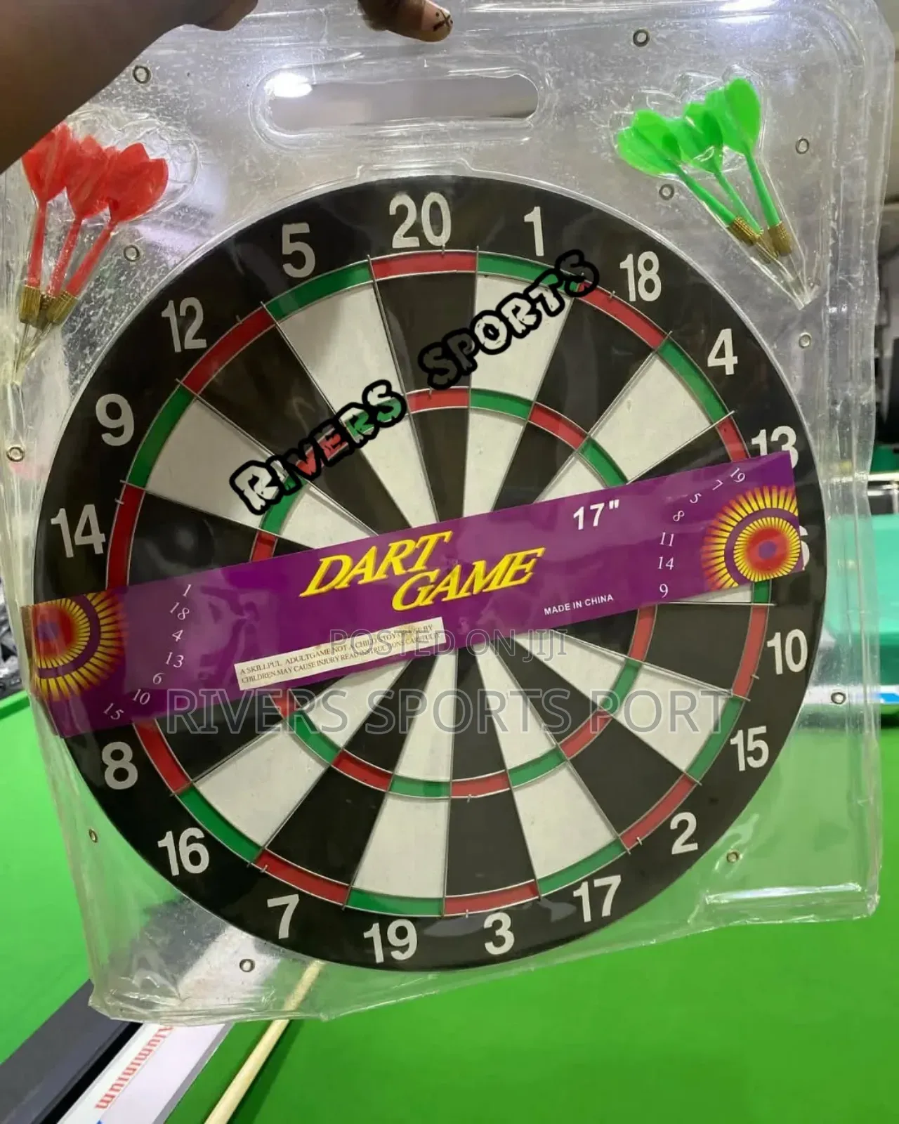 17" Standard Dartboard Game for Adults and Kids
