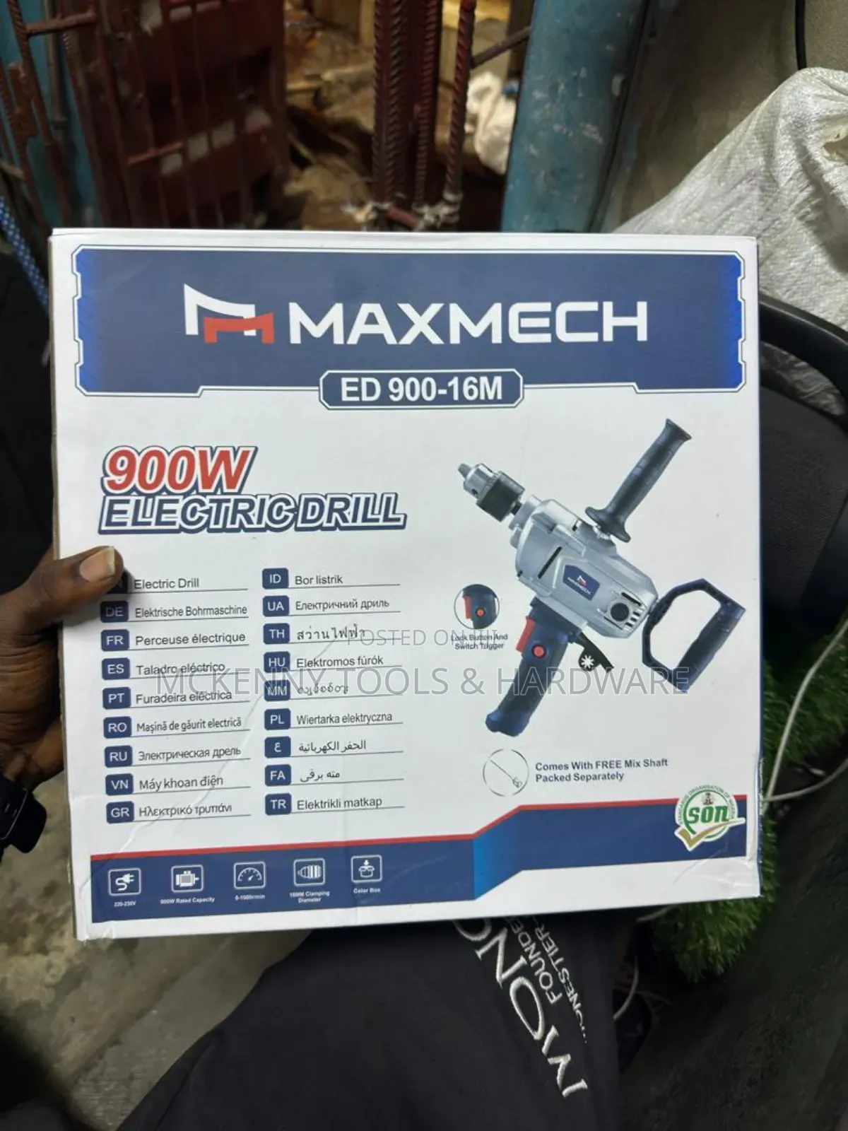 Maxmech Ed 900-16m 900W Electric Drill