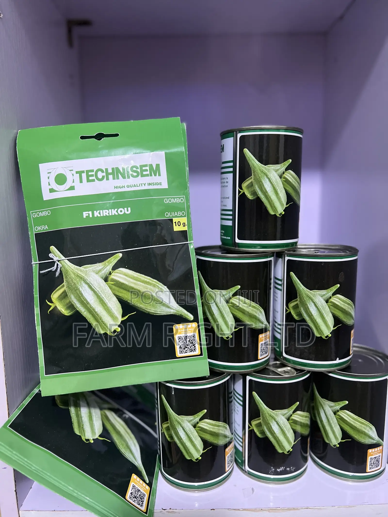 Hybrid Okra Seeds Kirikuo F1 Seeds 100grams