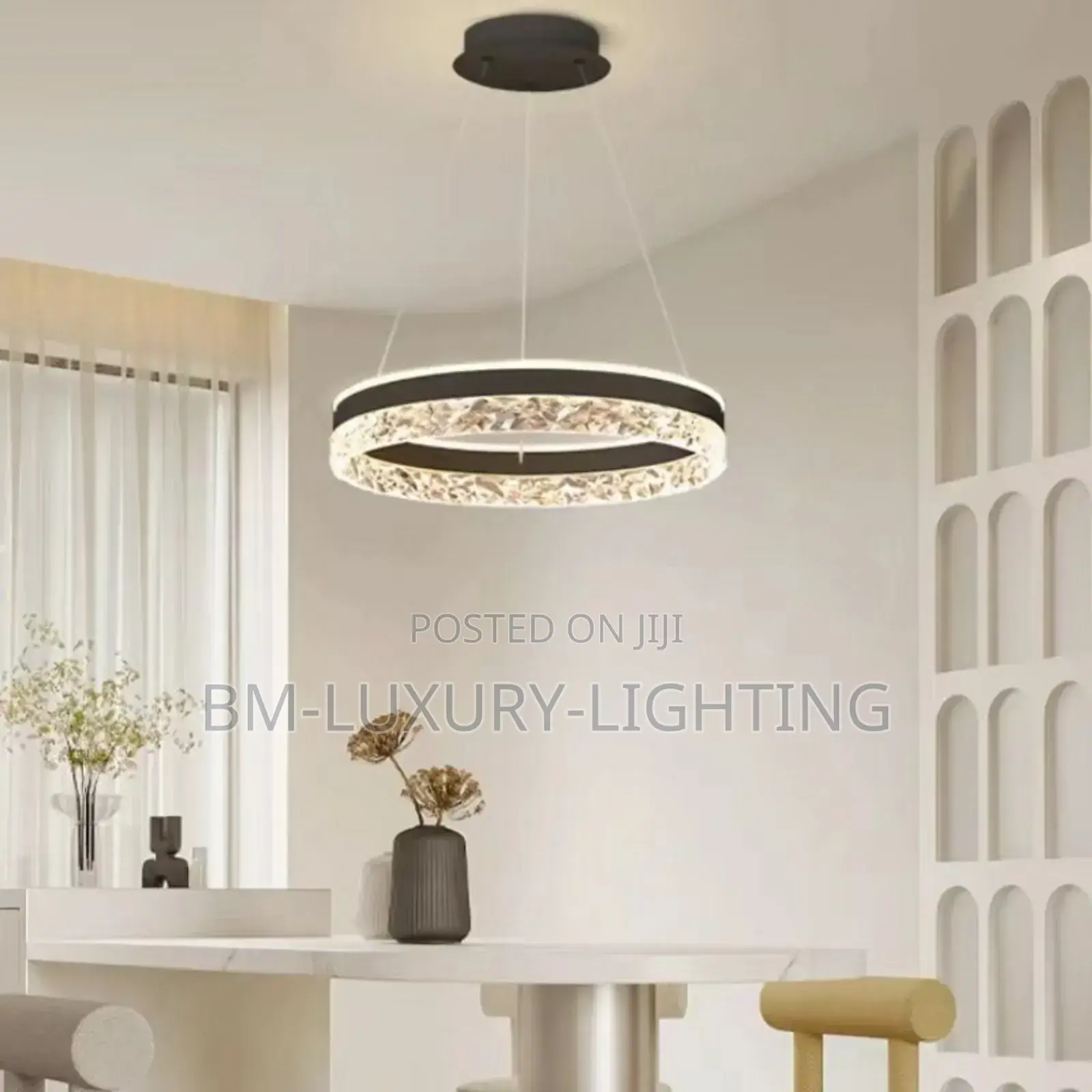 Nordic Annular Crystal Round Chandelier