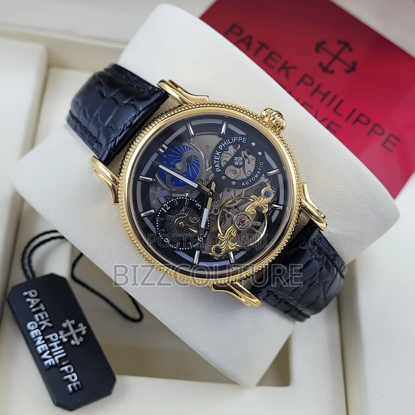 Original PATEK PHILIPPE Leather Watch Available in Store