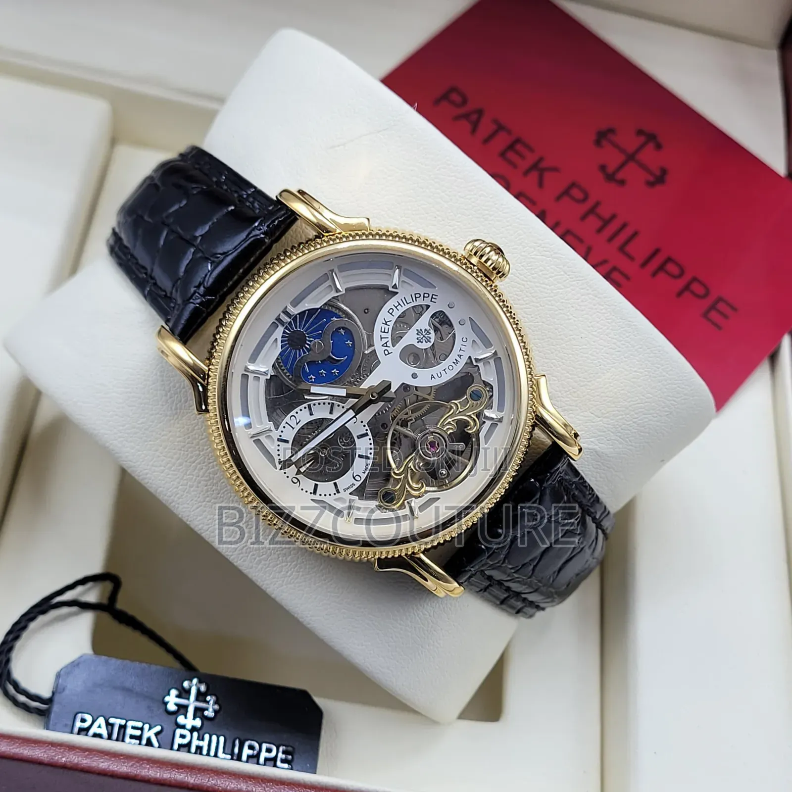 Original PATEK PHILIPPE Leather Watch Available in Store