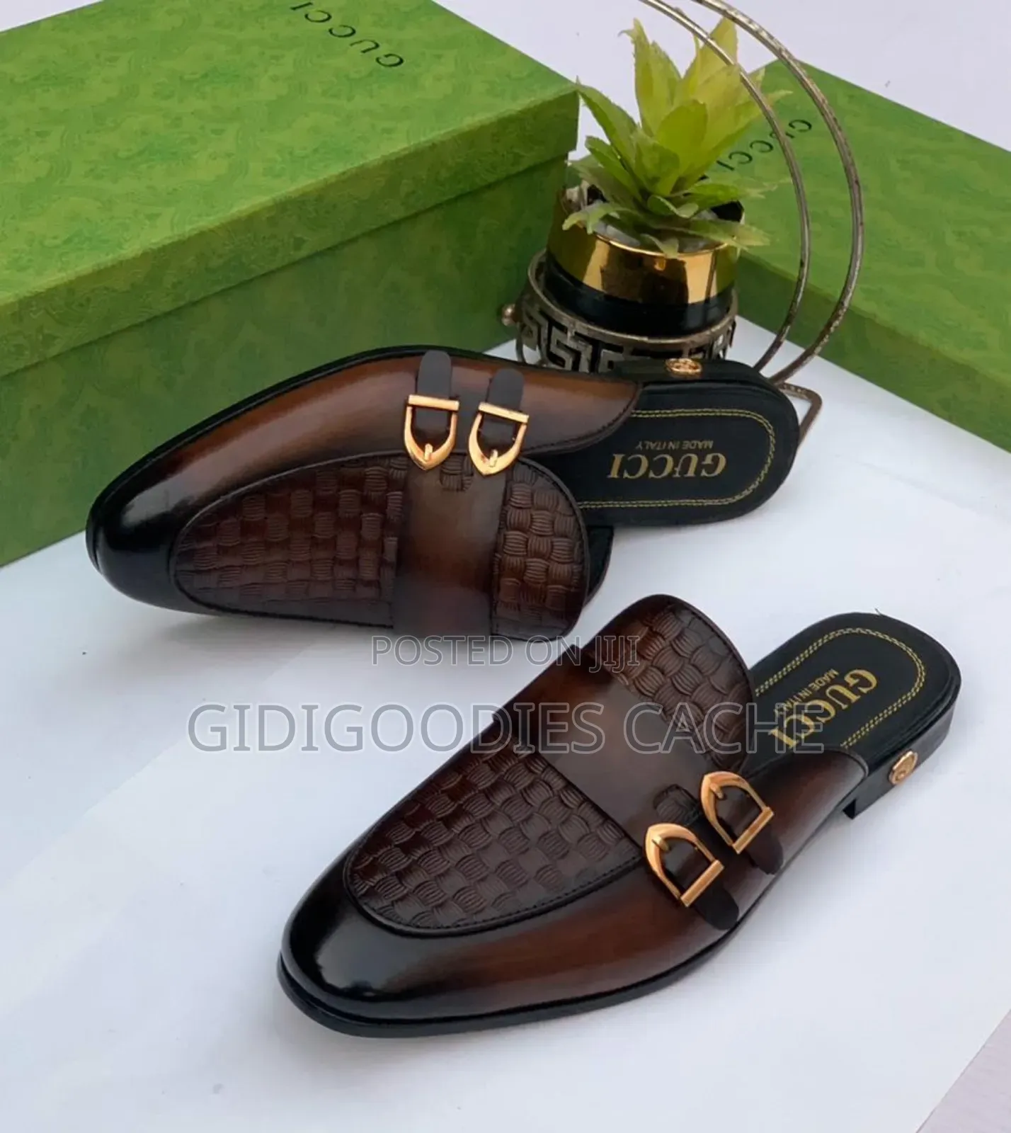 Gucci Double Buckle Strapped Half Shoes