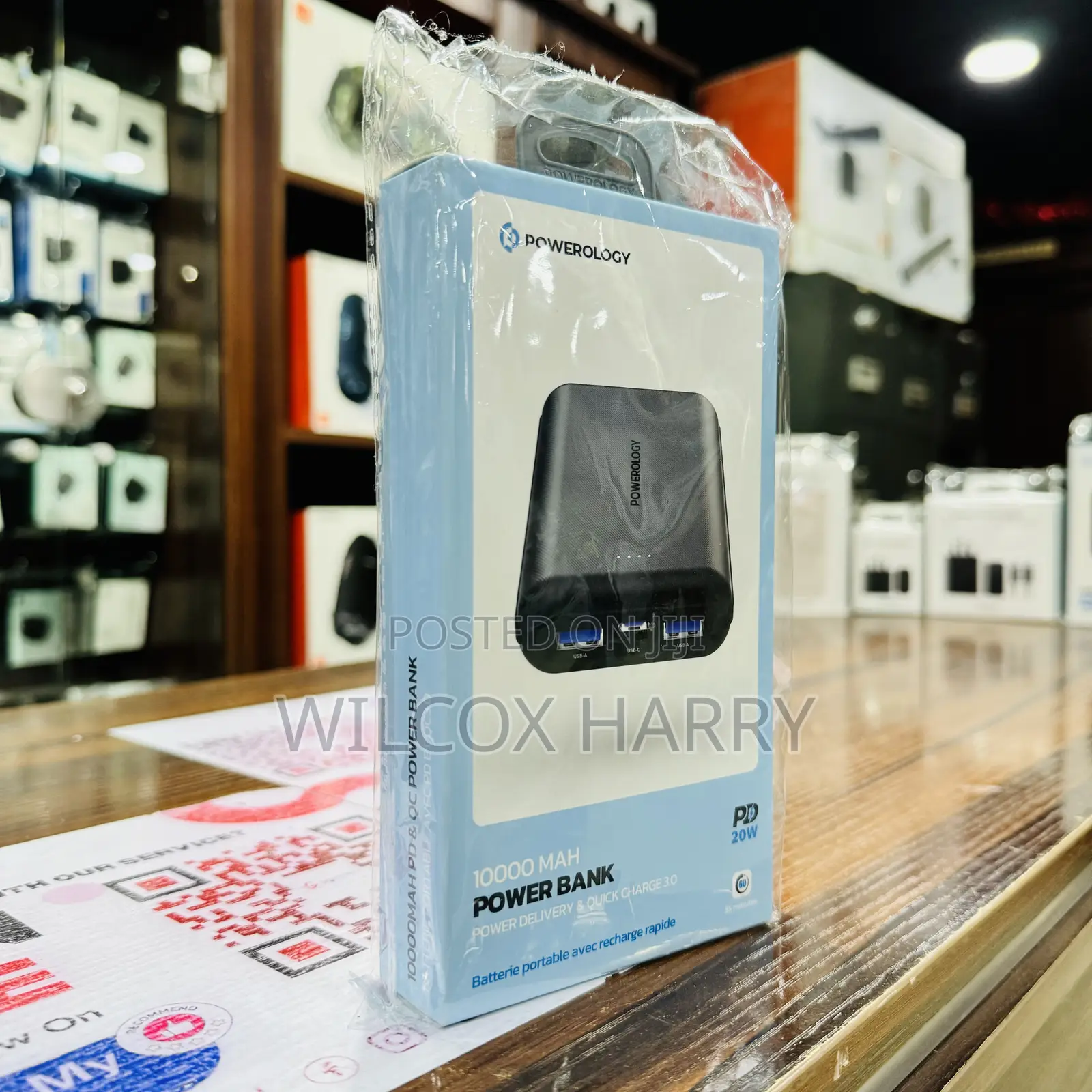 Powerology 10000mah Pd20w USB-C Fast Charging Power Bank