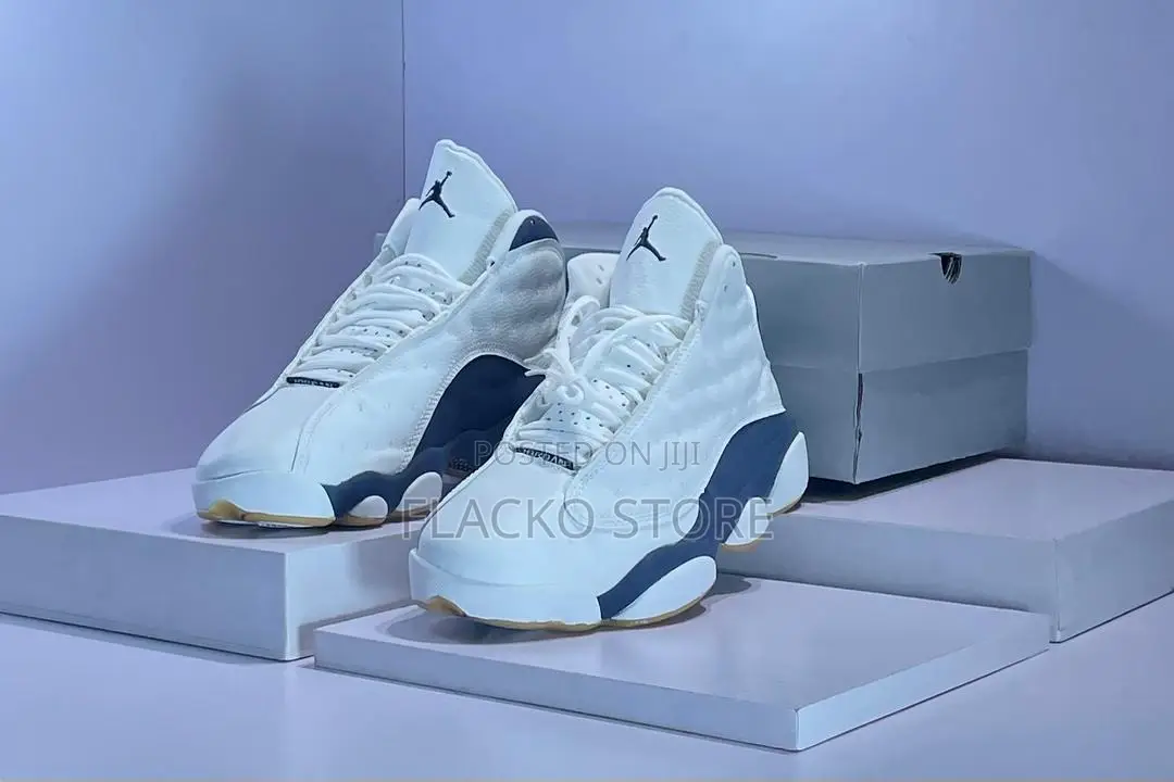 Original Air Jordan 13 Midnight Navy Blue Sneakers
