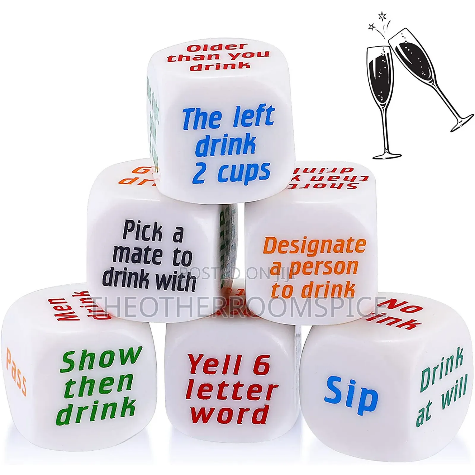 6pc Drinking Dice Adult Fun Party Game Set