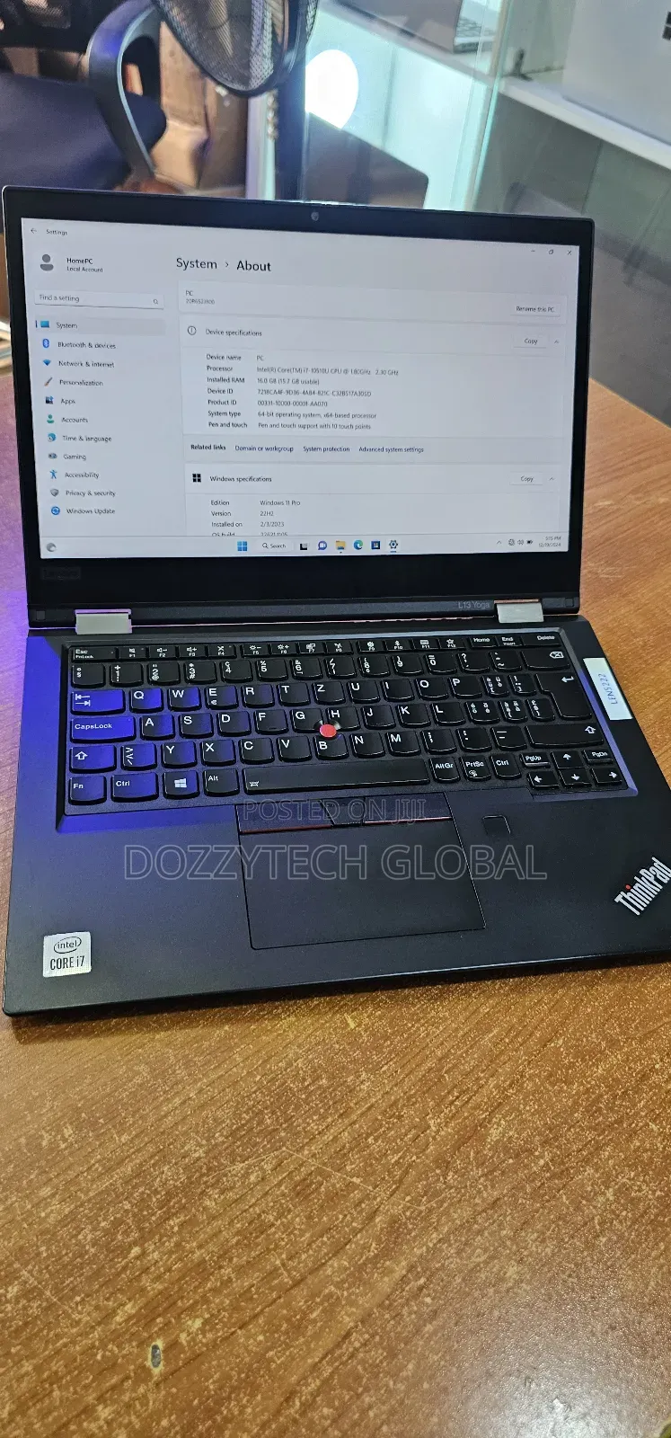 Laptop Lenovo Thinkpad X13 Yoga 16GB Intel Core I7 SSD 256GB