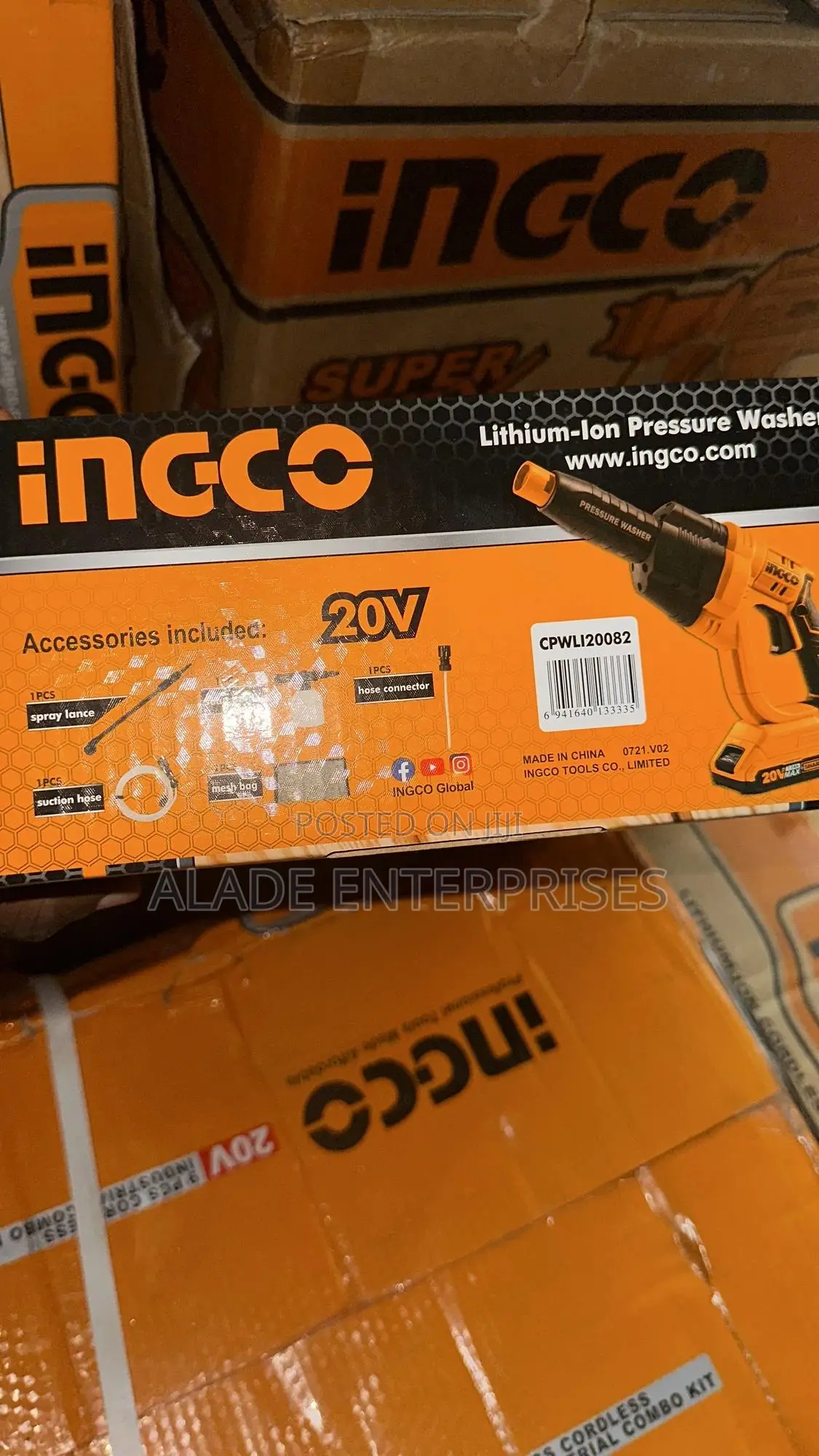 Ingco Lithium-Ion Pressure Washer (20V) Ingco Z