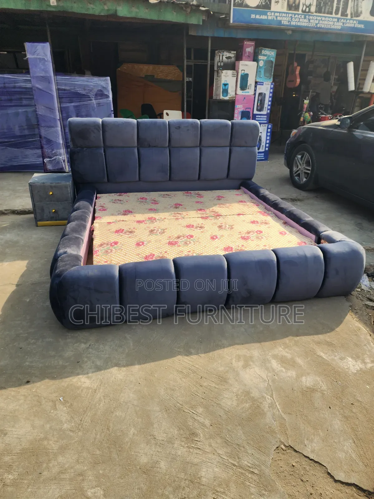 Brand New 6by6 Advanced Upholstery Bed With Side Drawer