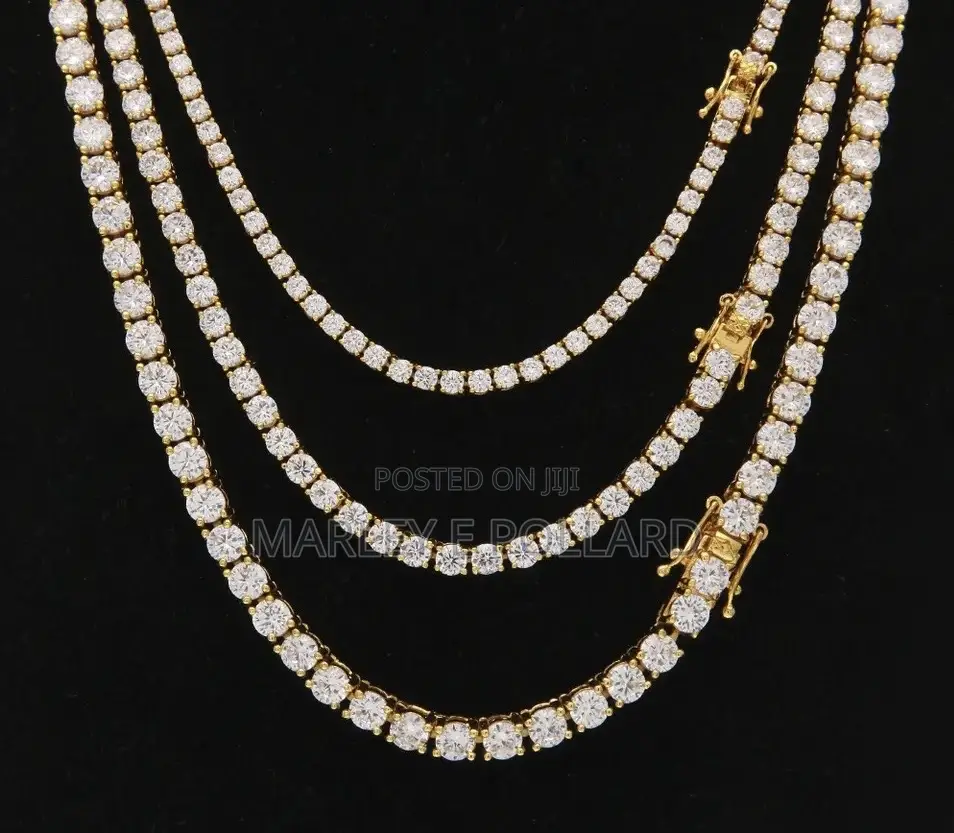 Quality Gold/Silver Plated Diamond Tennis Chain