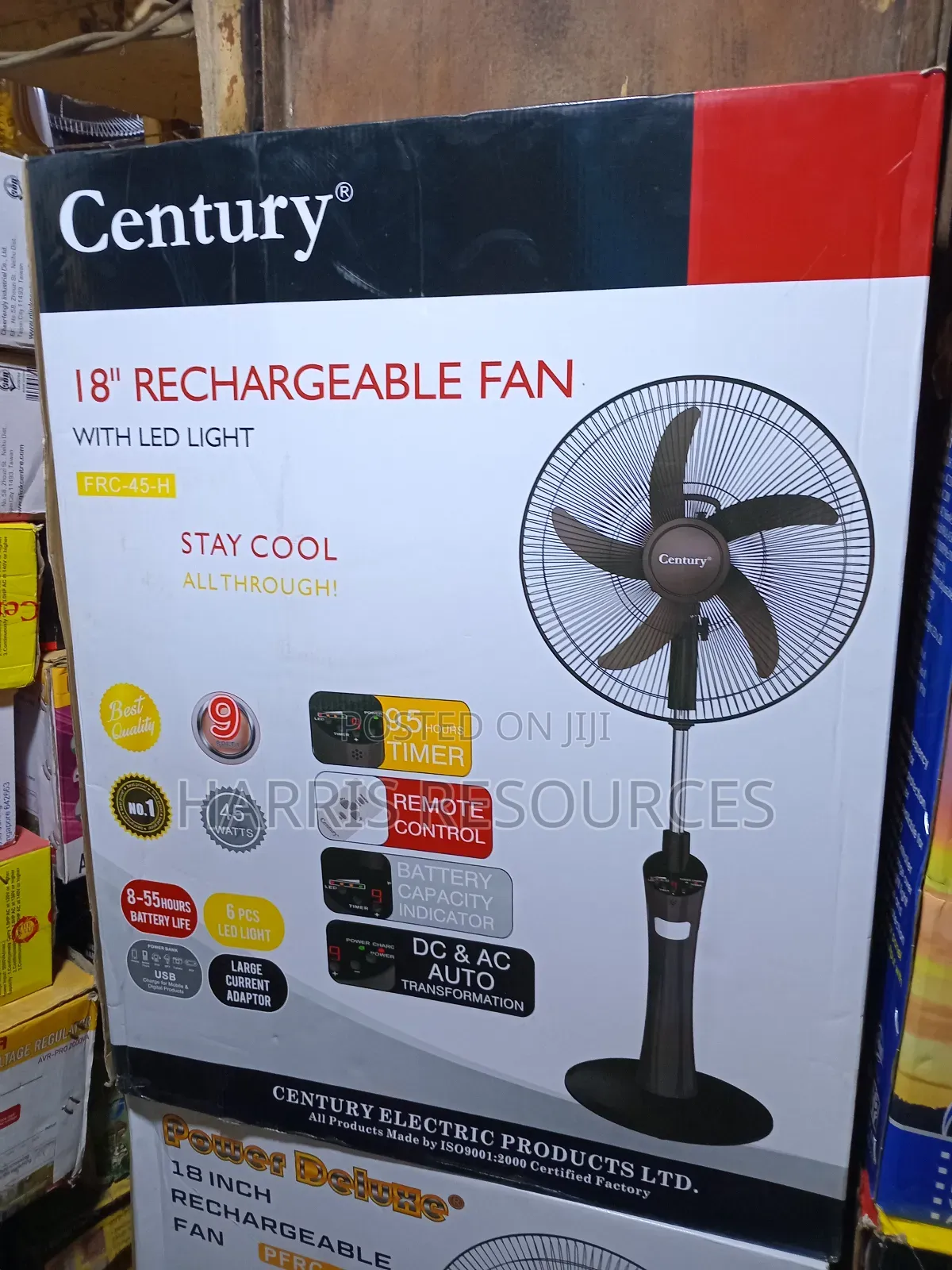 Century Rechargeable Fan 55 Hours Duration - Frc- 45-h1