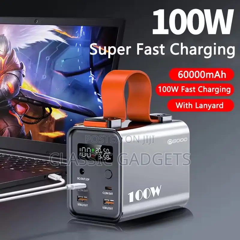 Dkings120w Fast Charging 60000mah Power Bank for Laptop