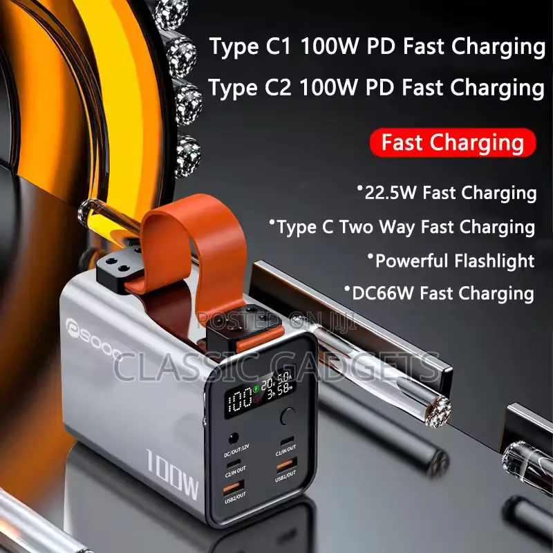Dkings120w Fast Charging 60000mah Power Bank for Laptop