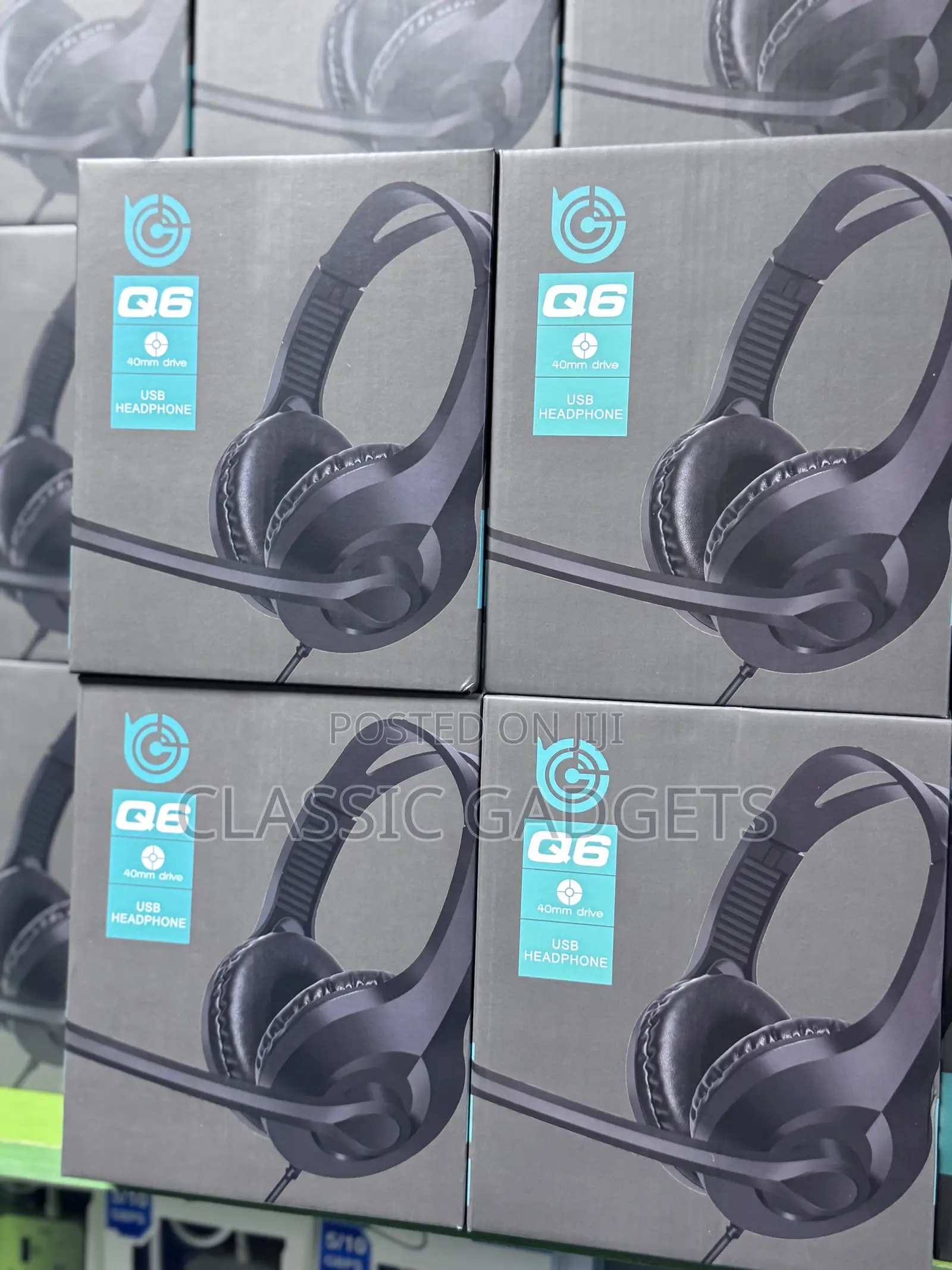 Q6 Usb Microphone With Mic(40mm Drive)