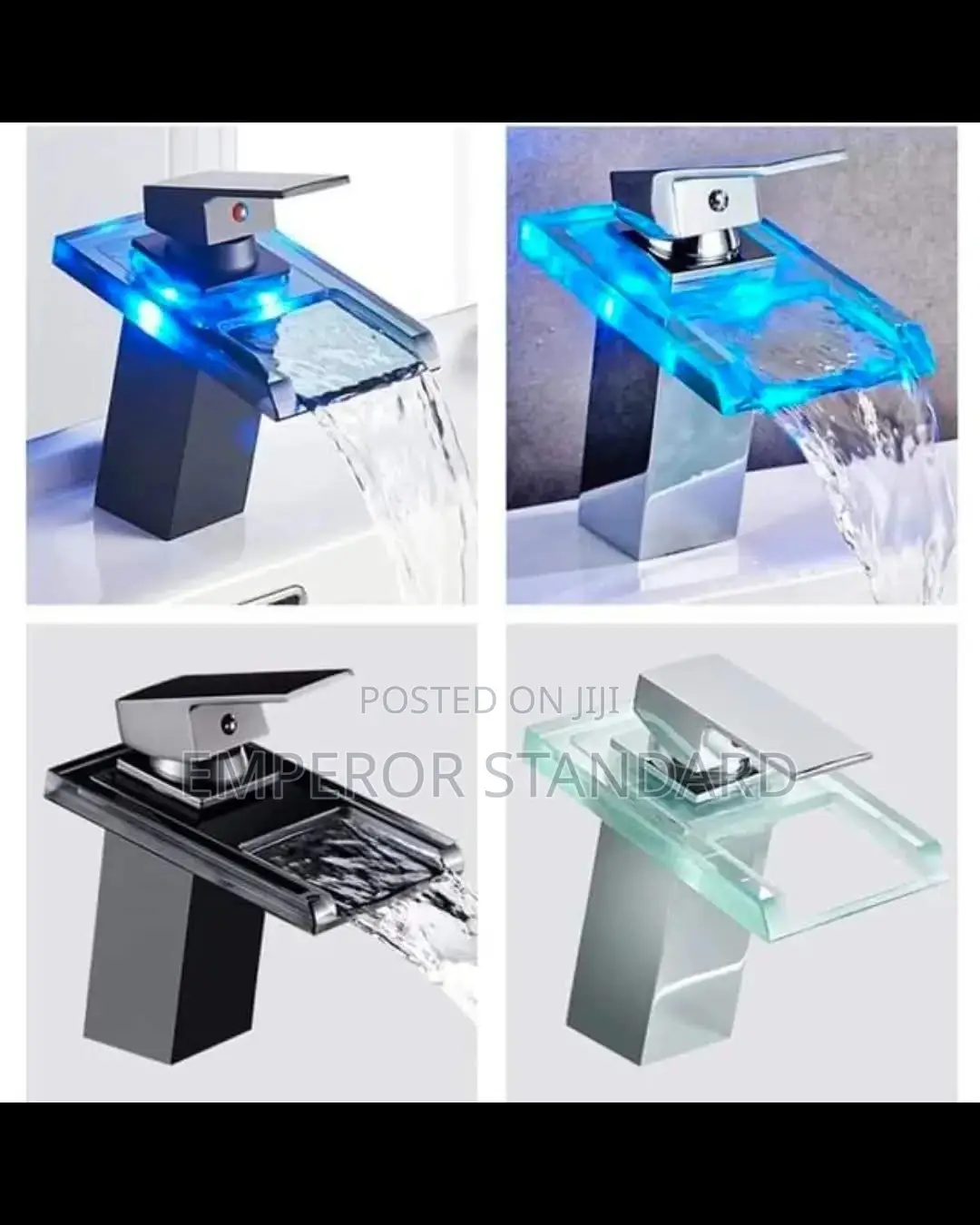 Luxury LED Glass Basin Mixer Tap