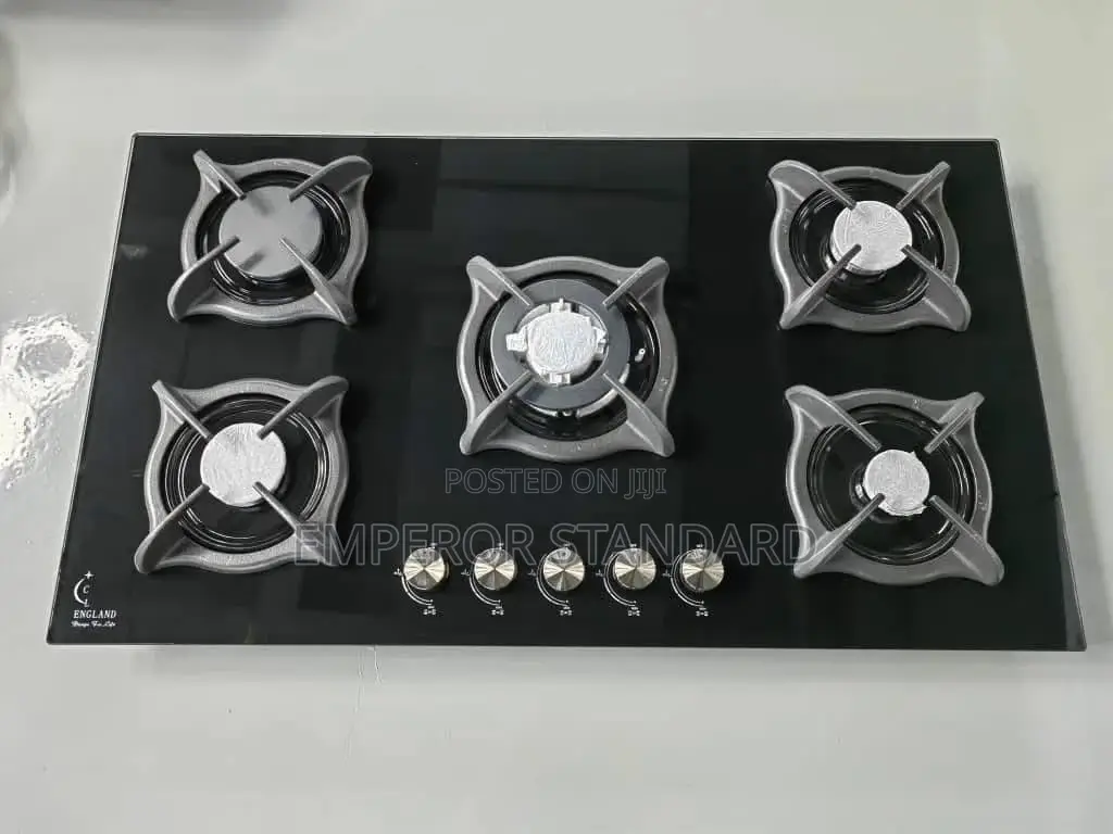 5 Burner Full Gas Cooktop Black