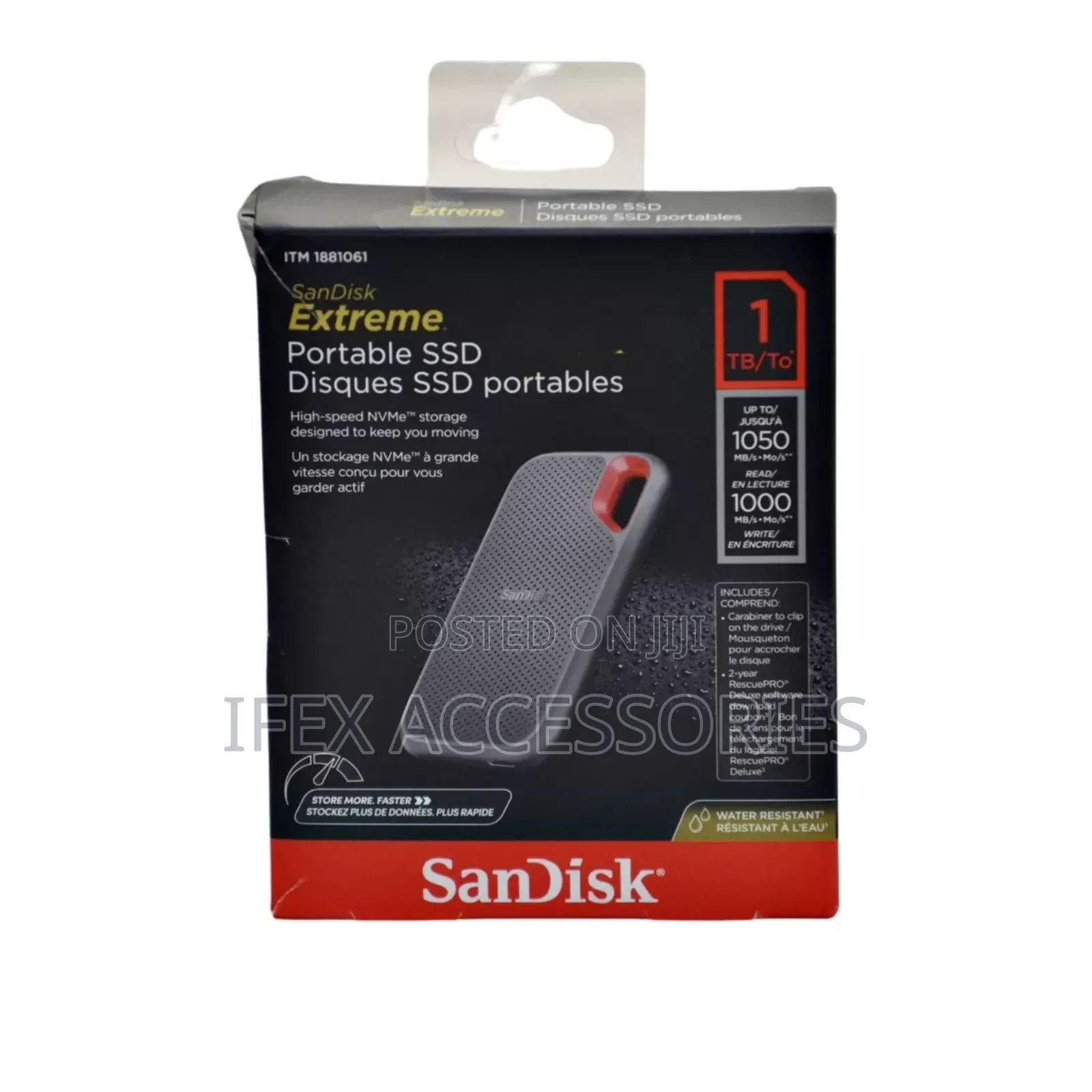 Sandisk Extreme 1tb Portable Ssd - Up To 1050mb/S