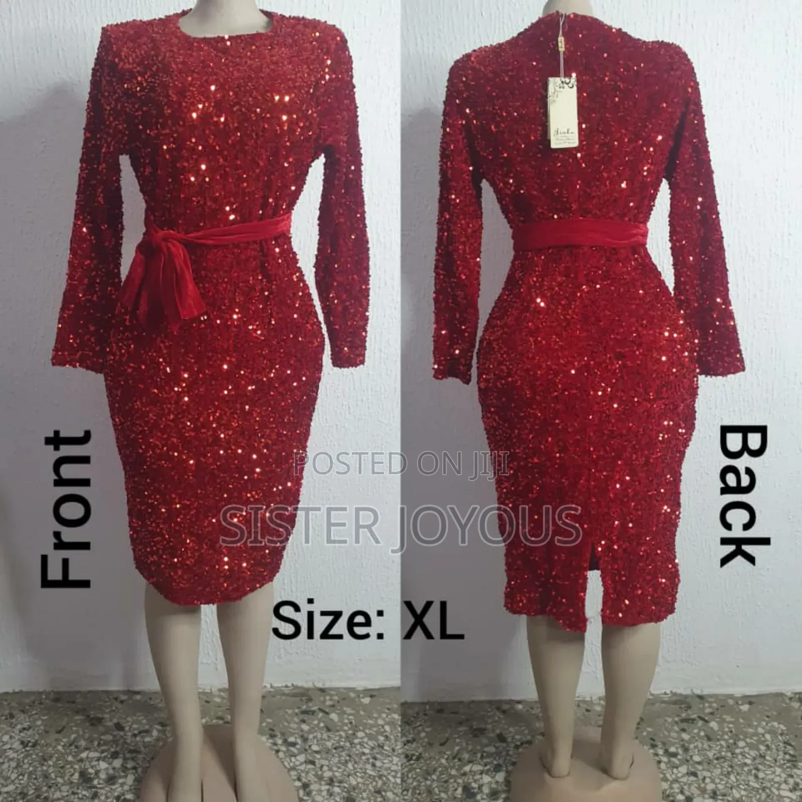Beautiful Red Material Short Gown